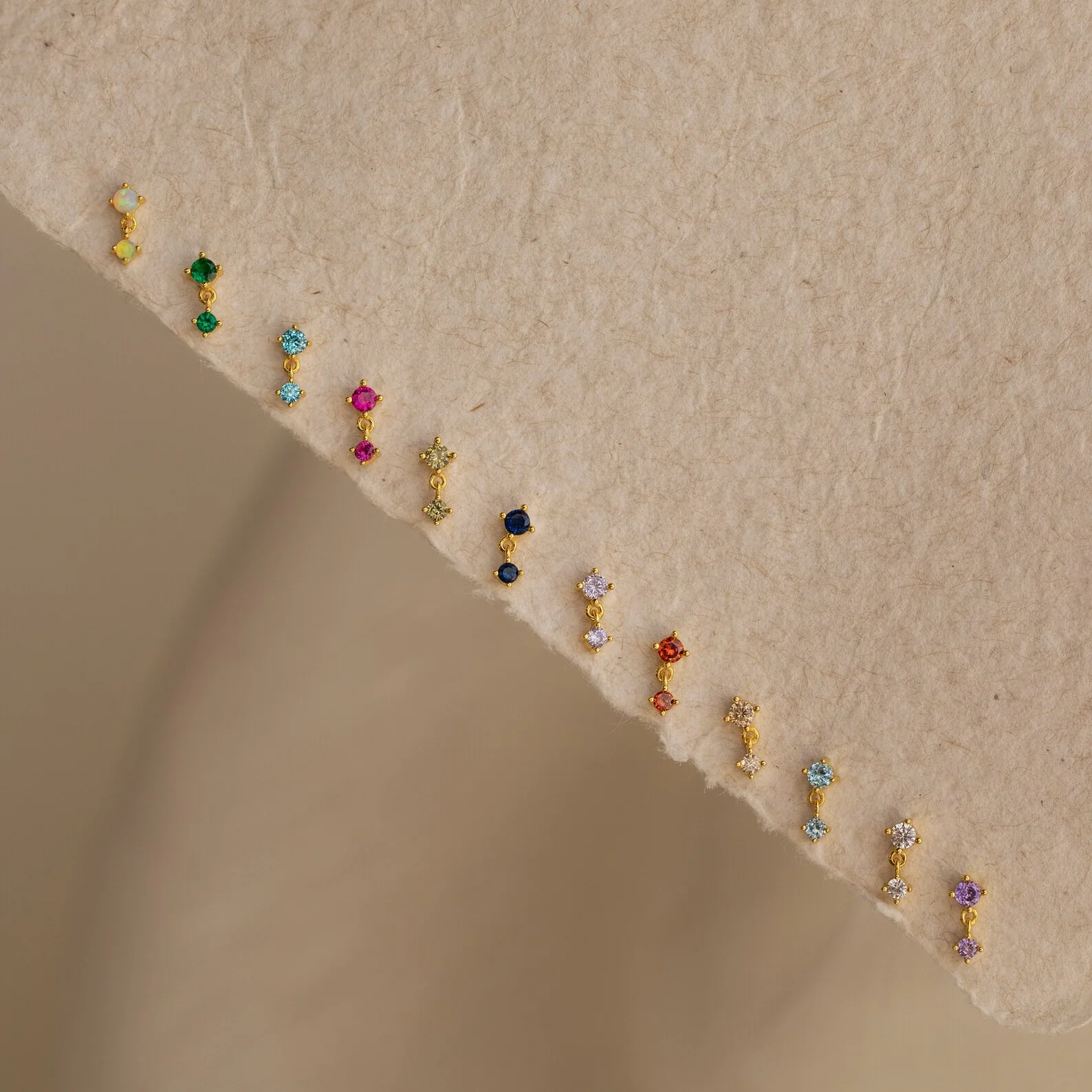 Amethyst Birthstone Drop Studs - Image 3