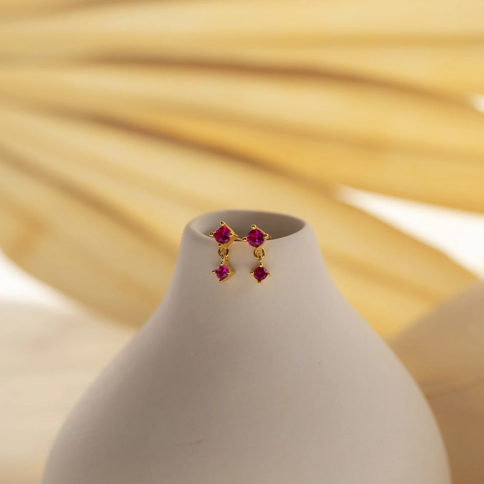 Amethyst Birthstone Drop Studs - Image 5