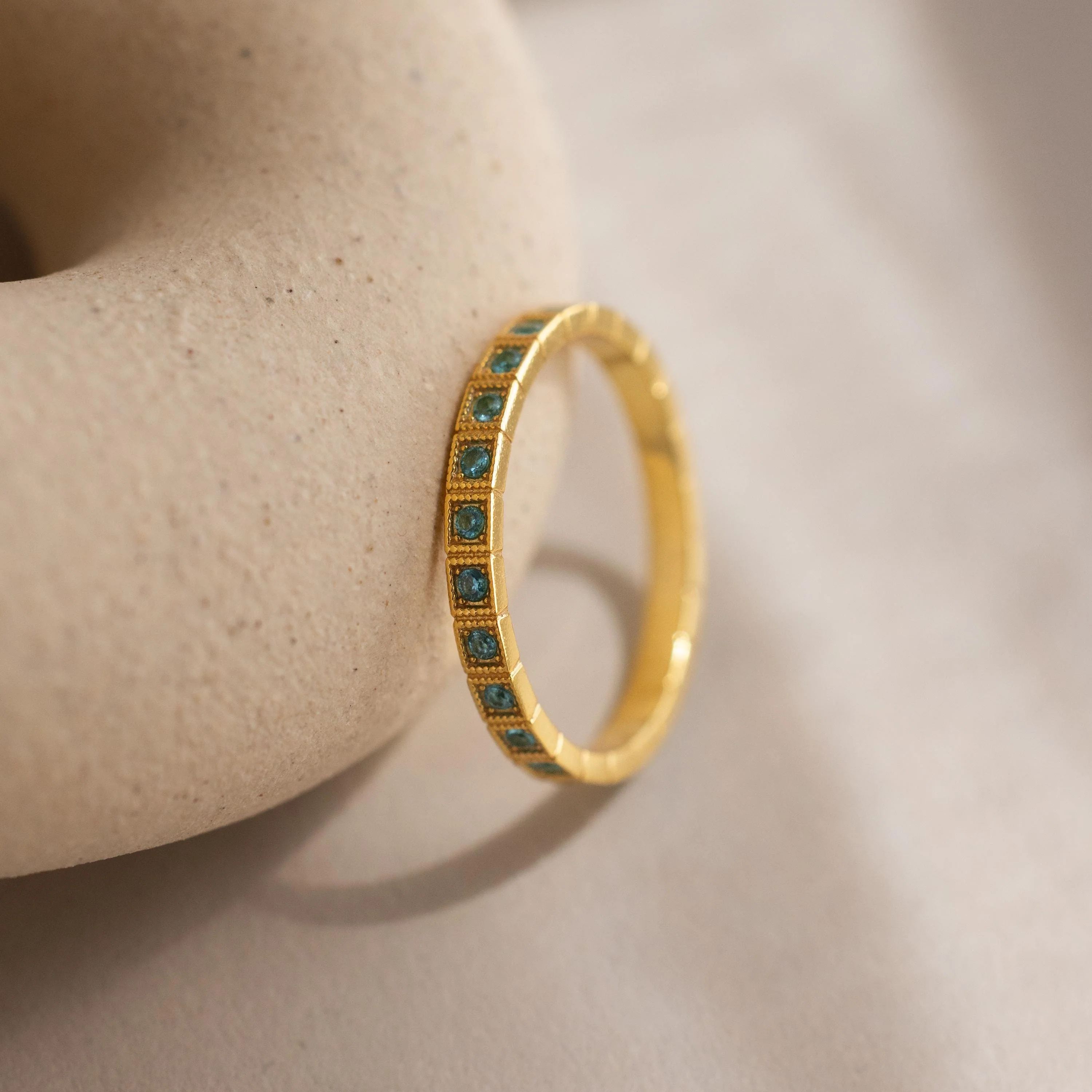 Art Deco Pink Tourmaline Eternity Ring - Image 8