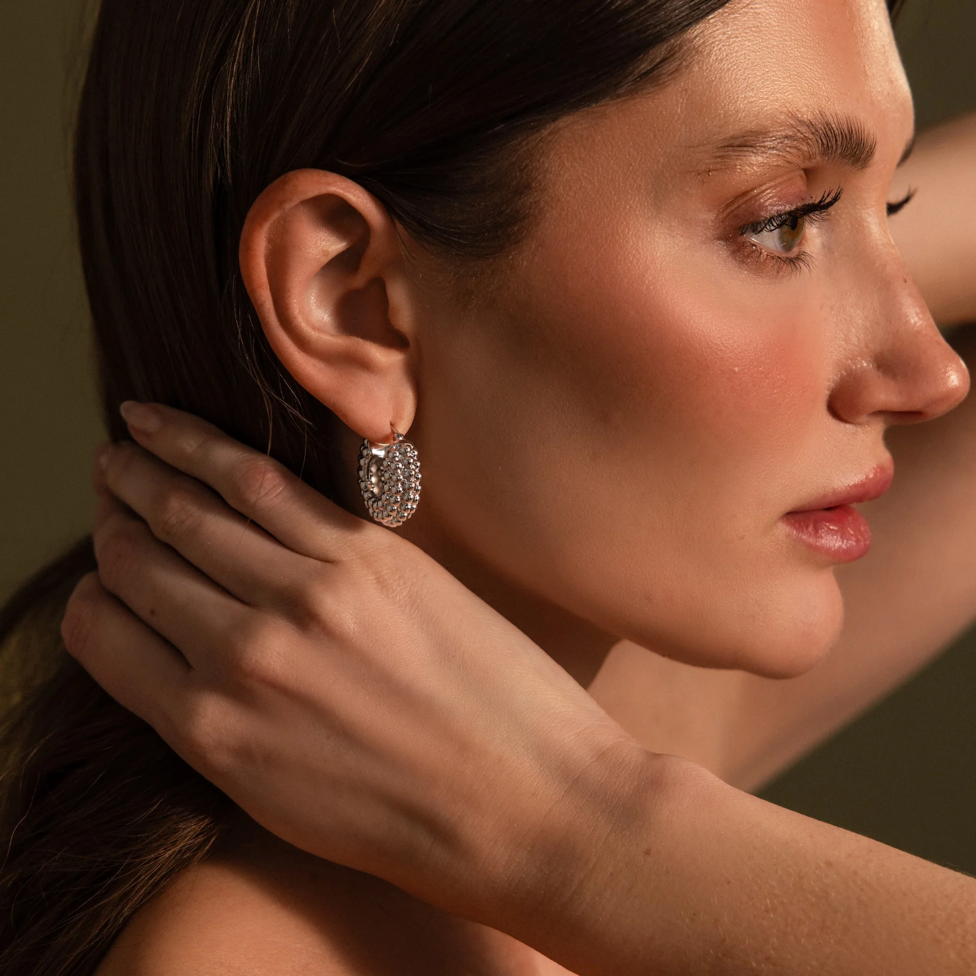 Beaded Dome Hoops - Image 4