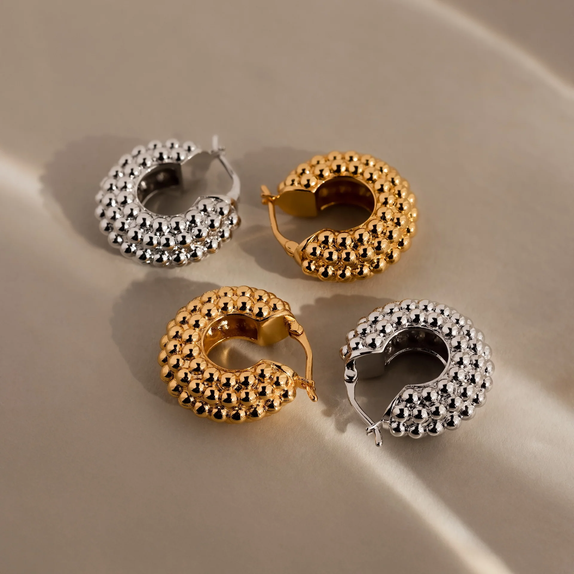 Beaded Dome Hoops - Image 5