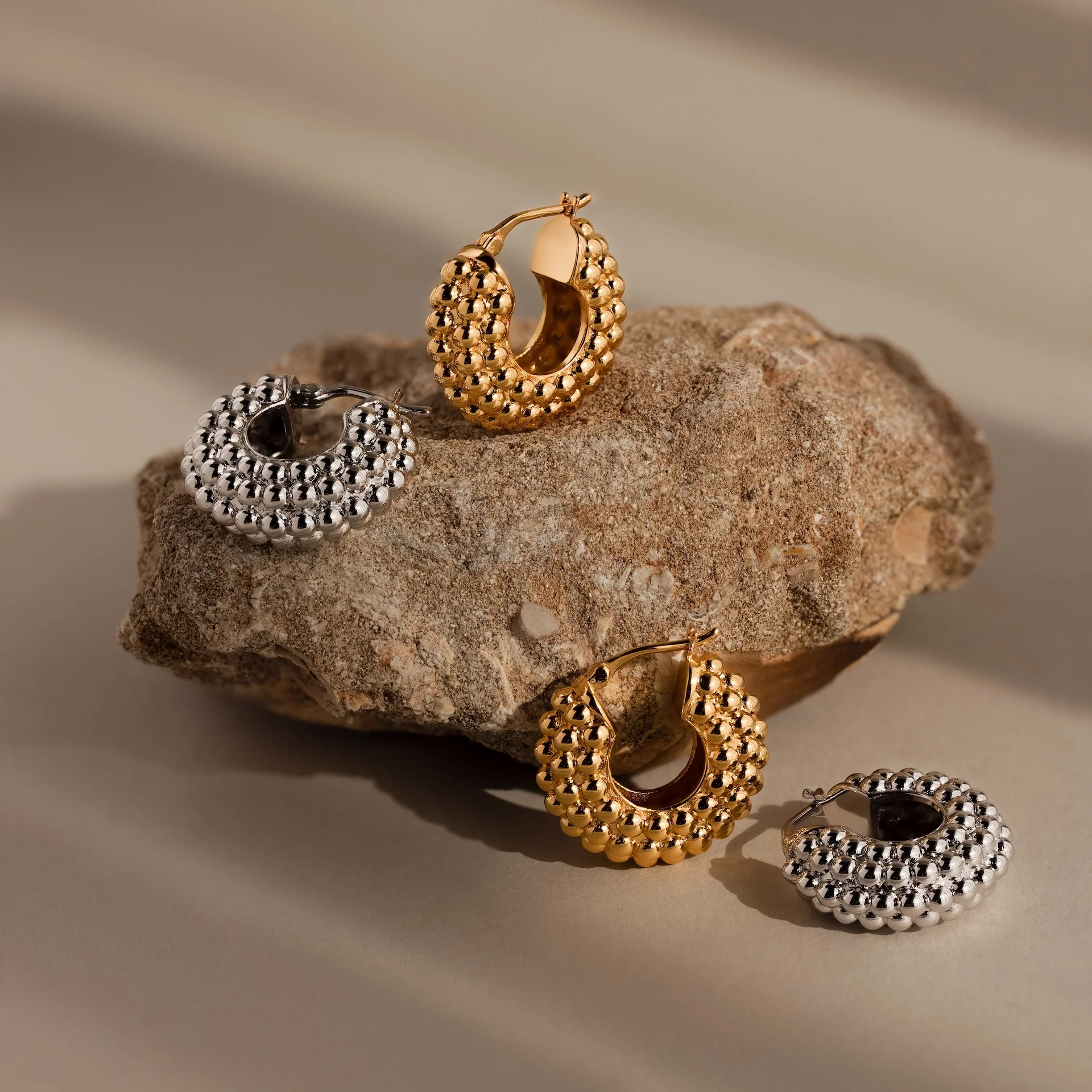 Beaded Dome Hoops - Image 7