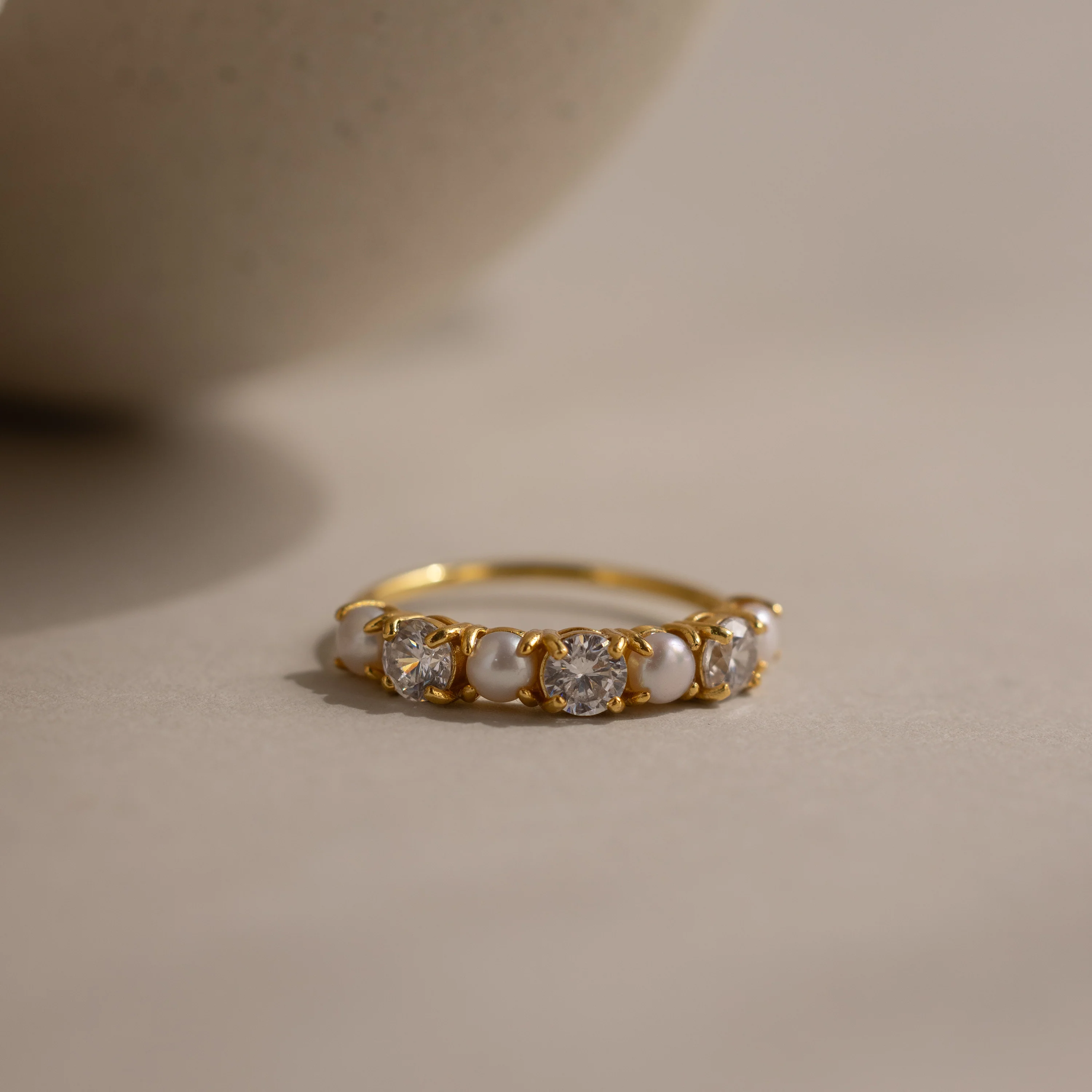 Diamond & Pearl Lace Ring
