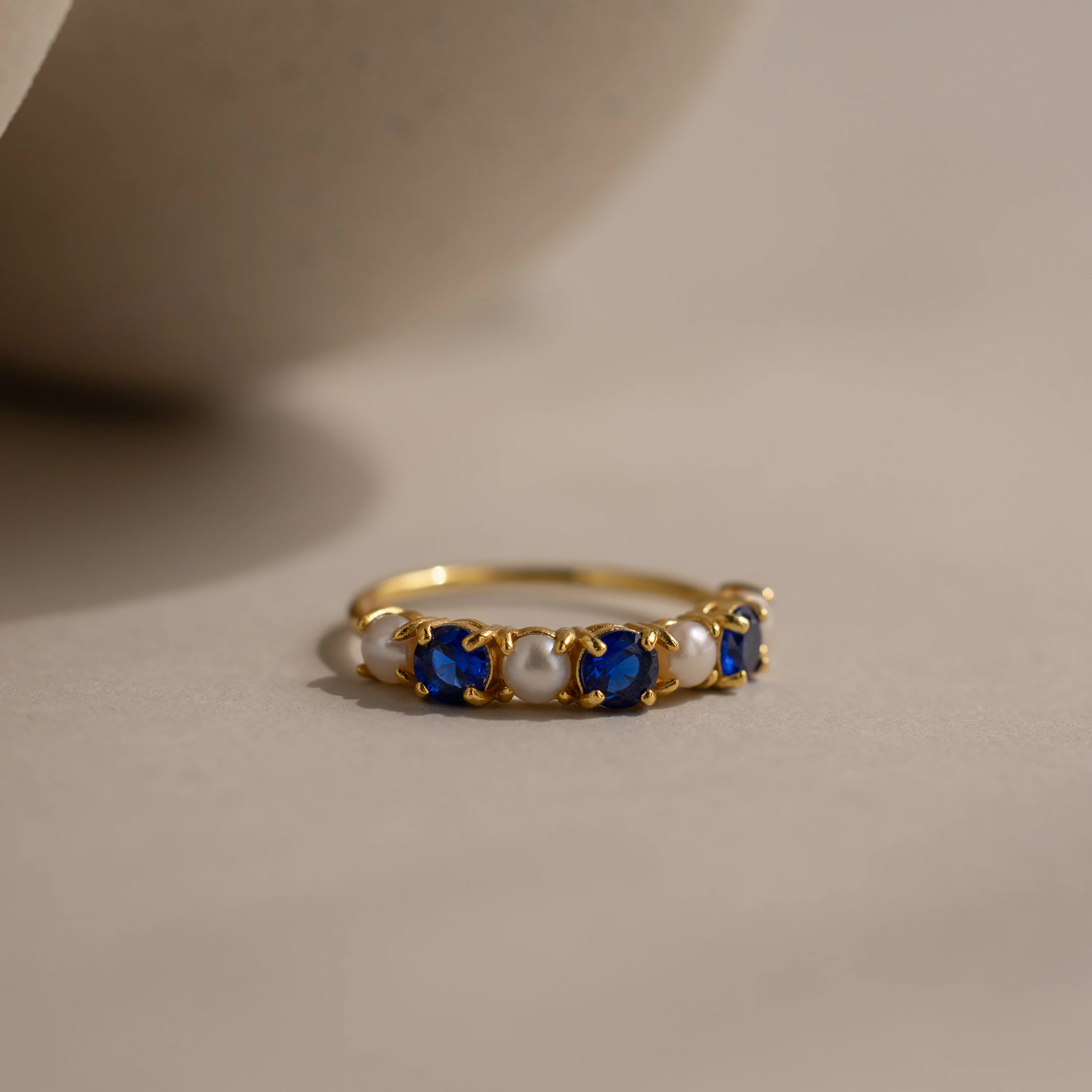 Sapphire & Pearl Lace Ring