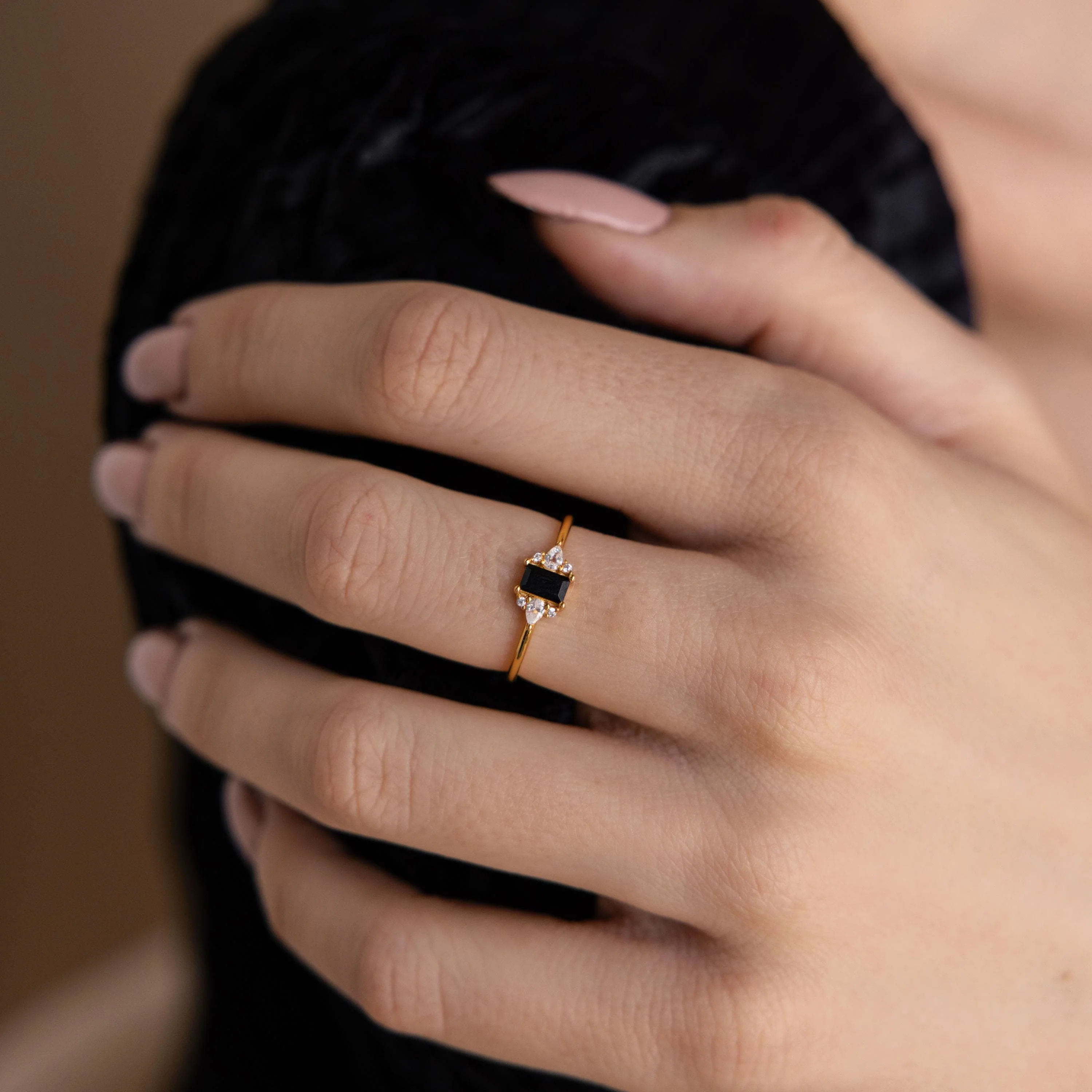 Black Baguette Diamond Ring - Image 2