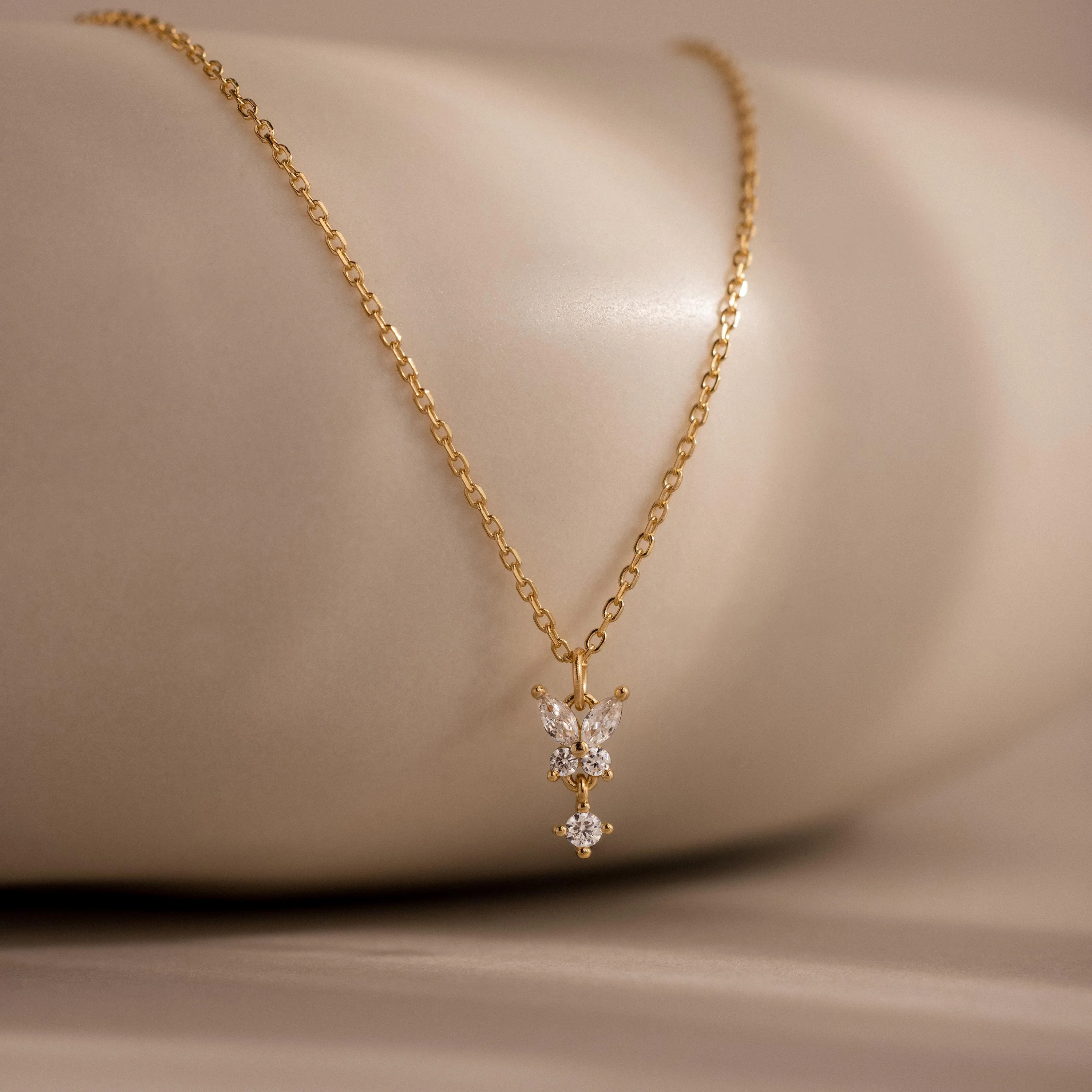 Butterfly Drop Necklace