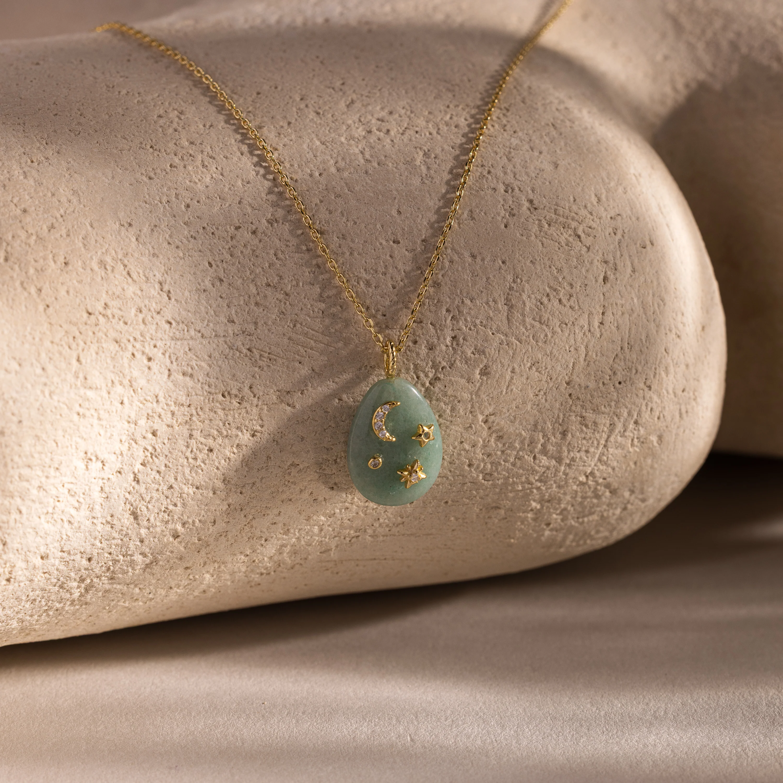 Celestial Aventurine Pendant Necklace