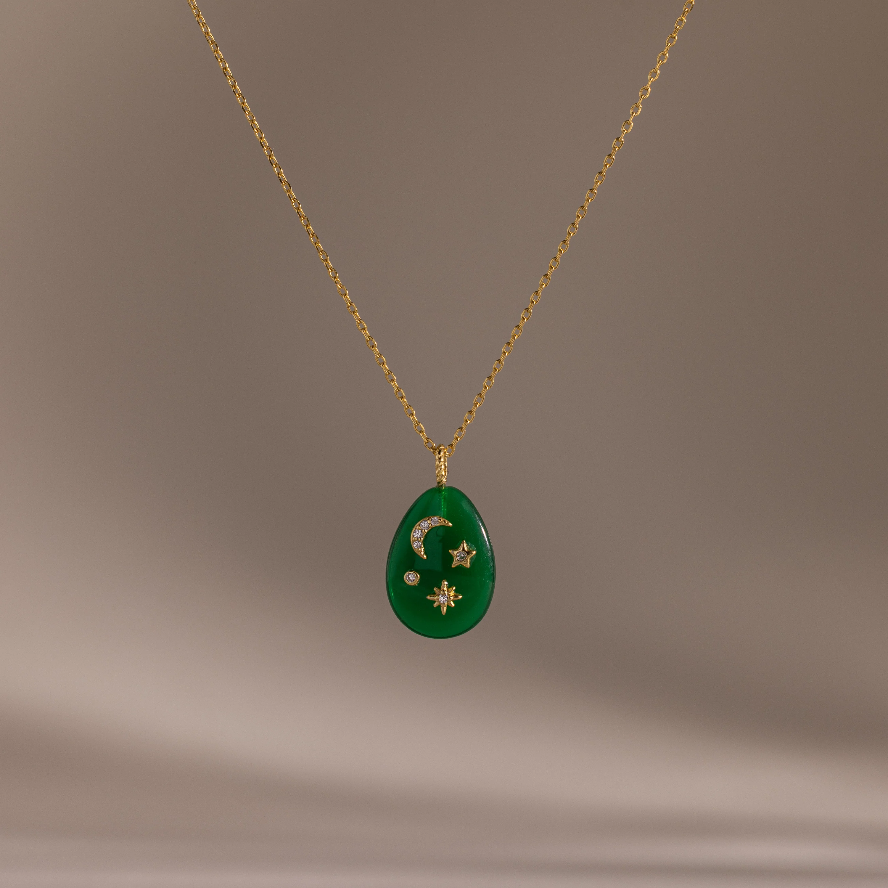 Celestial Jade Pendant Necklace