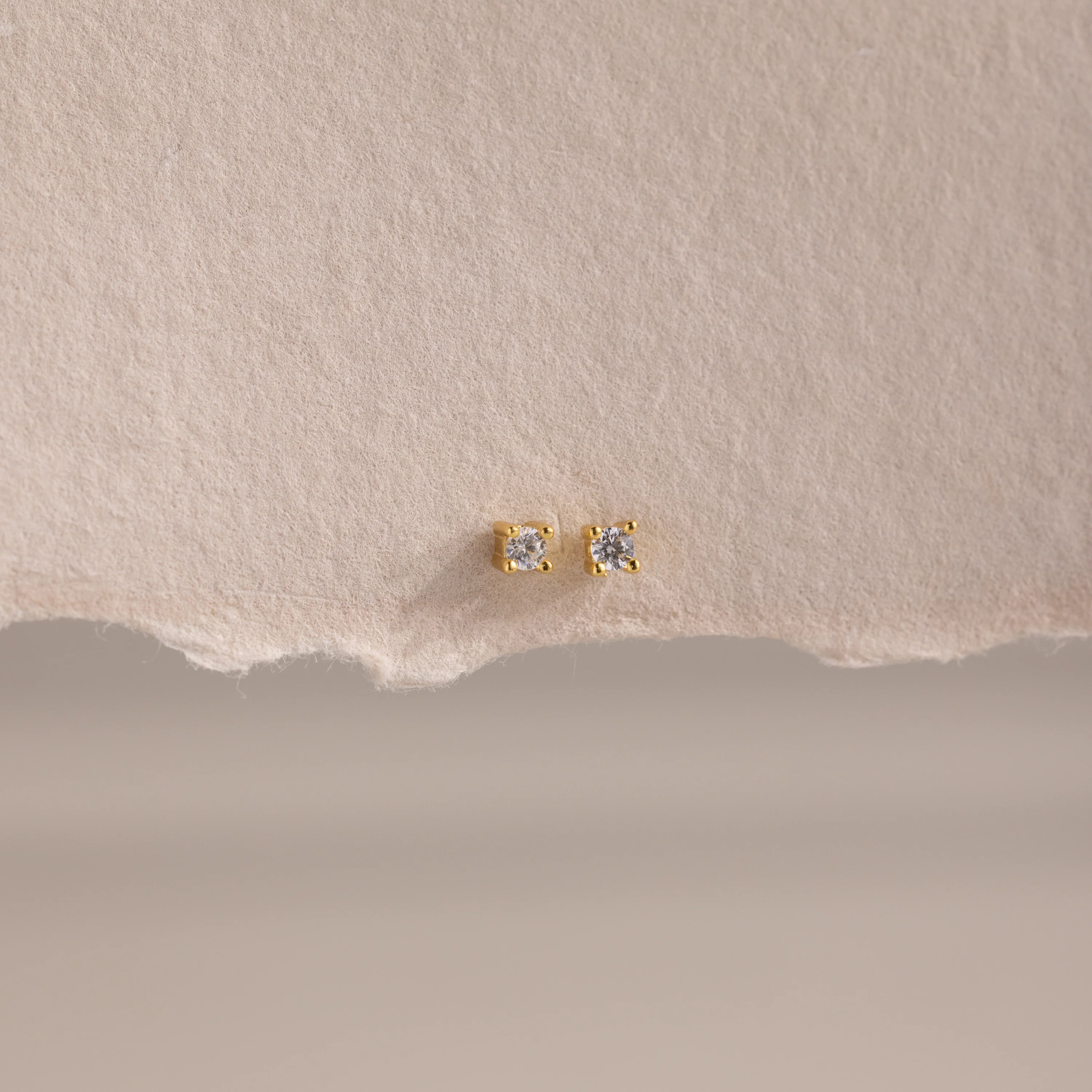 Dainty Diamond Flatback Studs