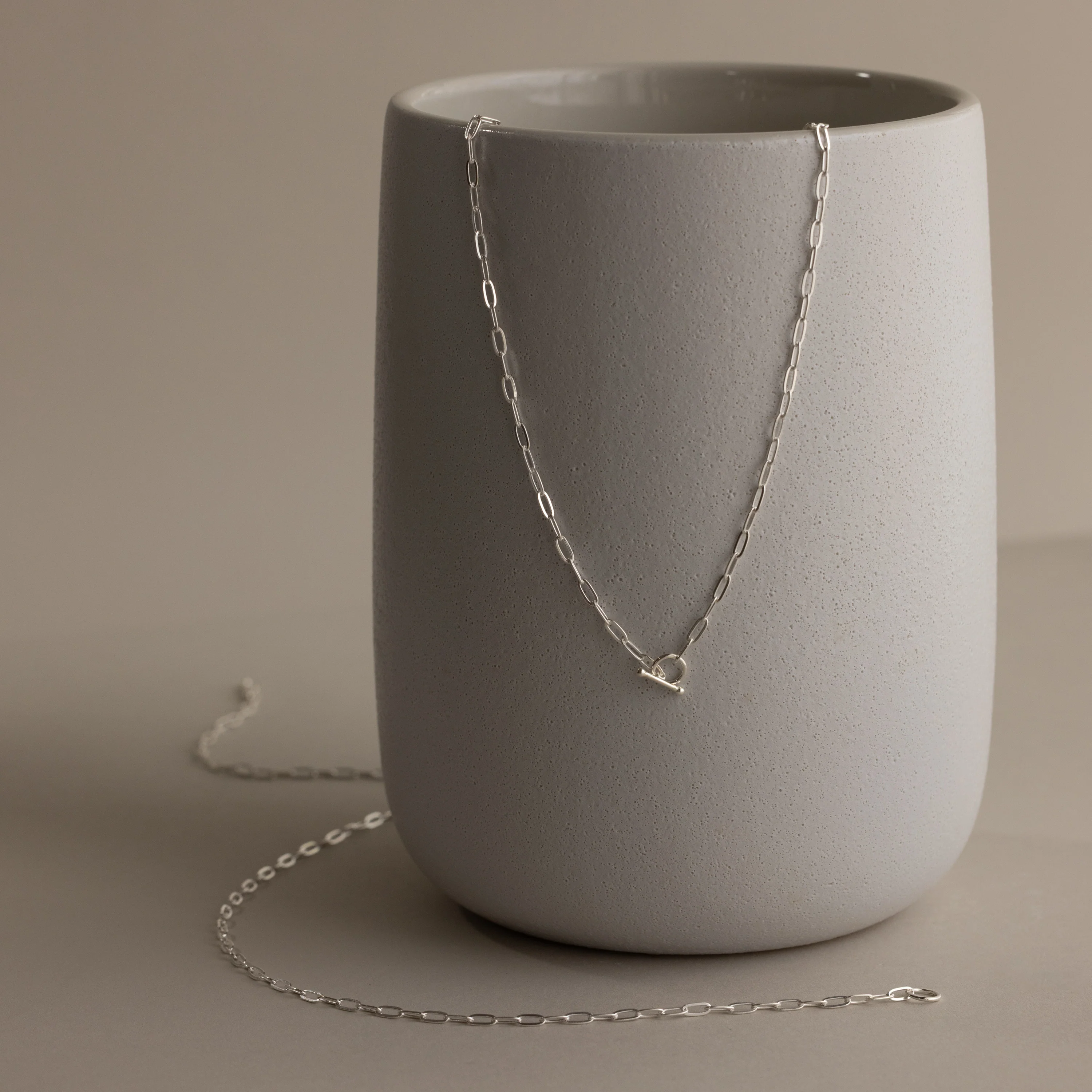 Dainty Link Chain Necklace in Silver