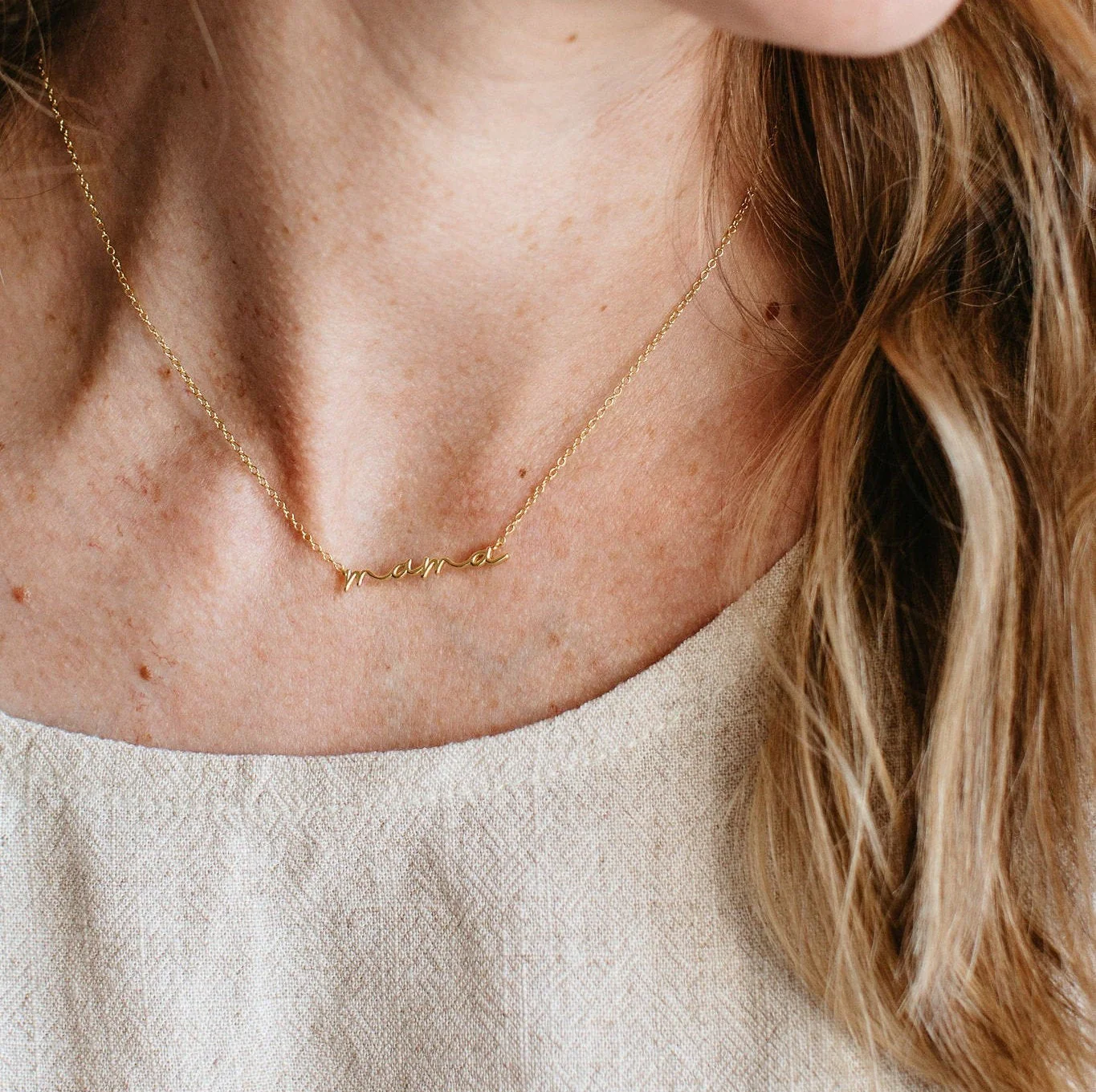 Dainty Mama Necklace in Rose Gold - Image 4