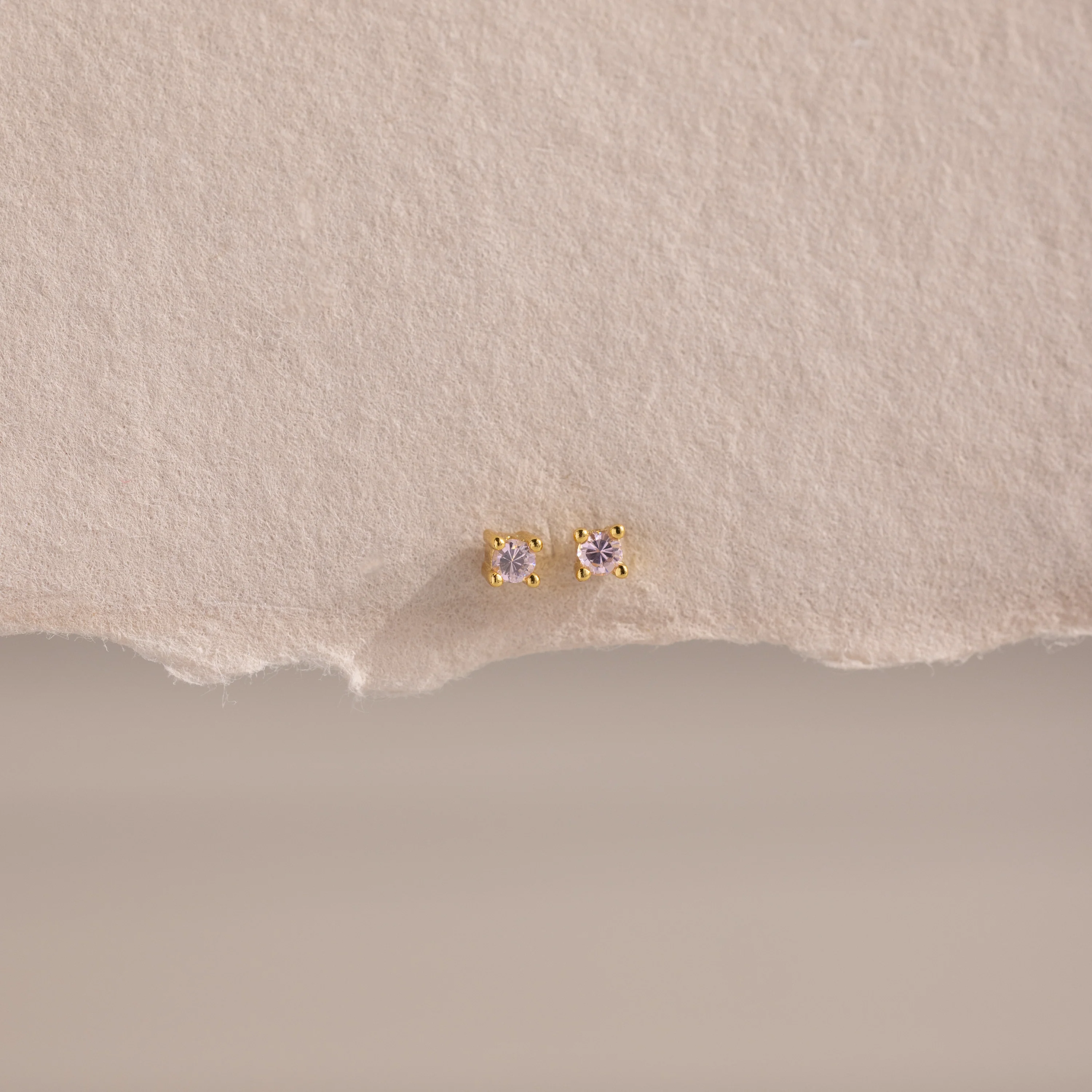 Dainty Pink Tourmaline Flatback Studs