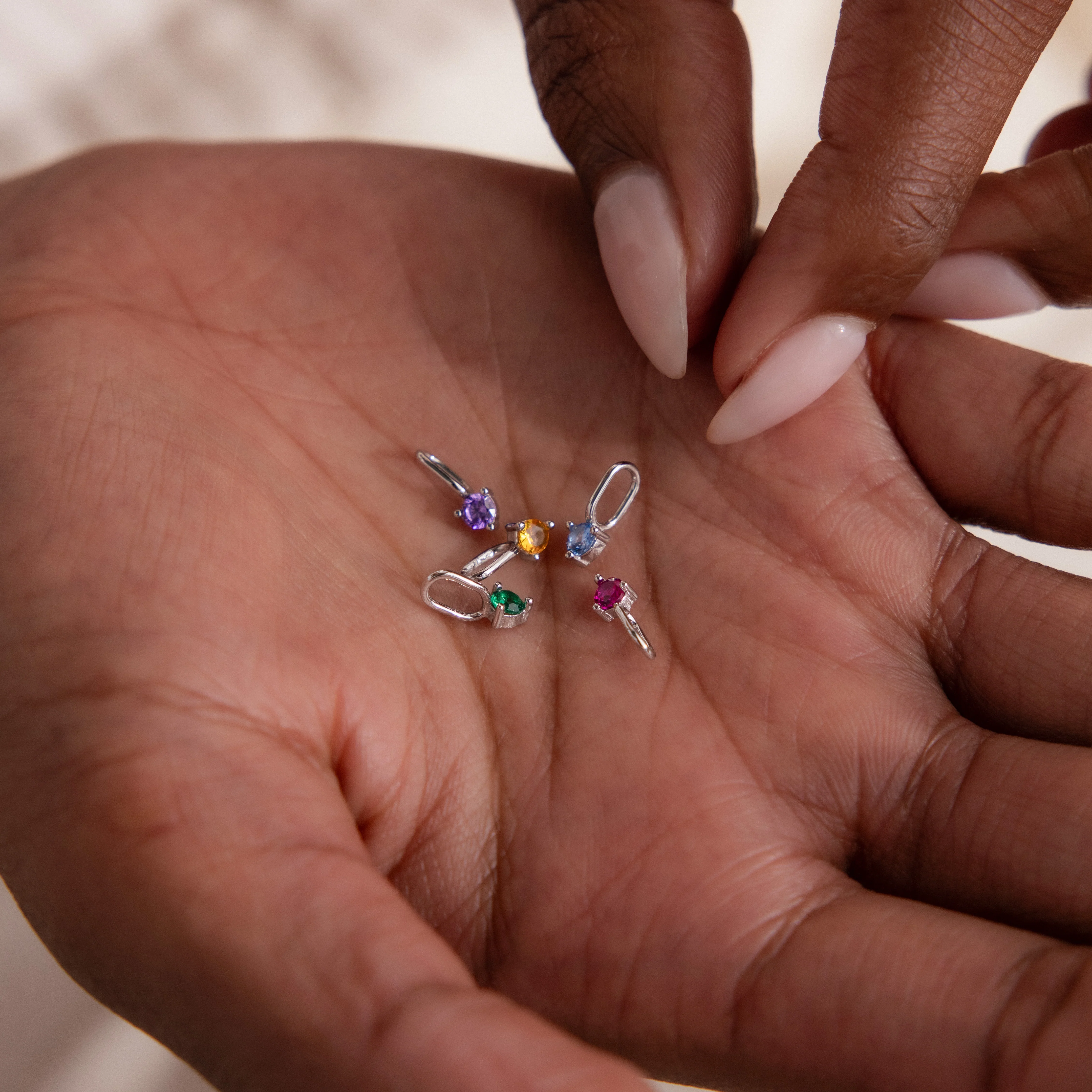 Dainty Blue Zircon Charm - Image 6