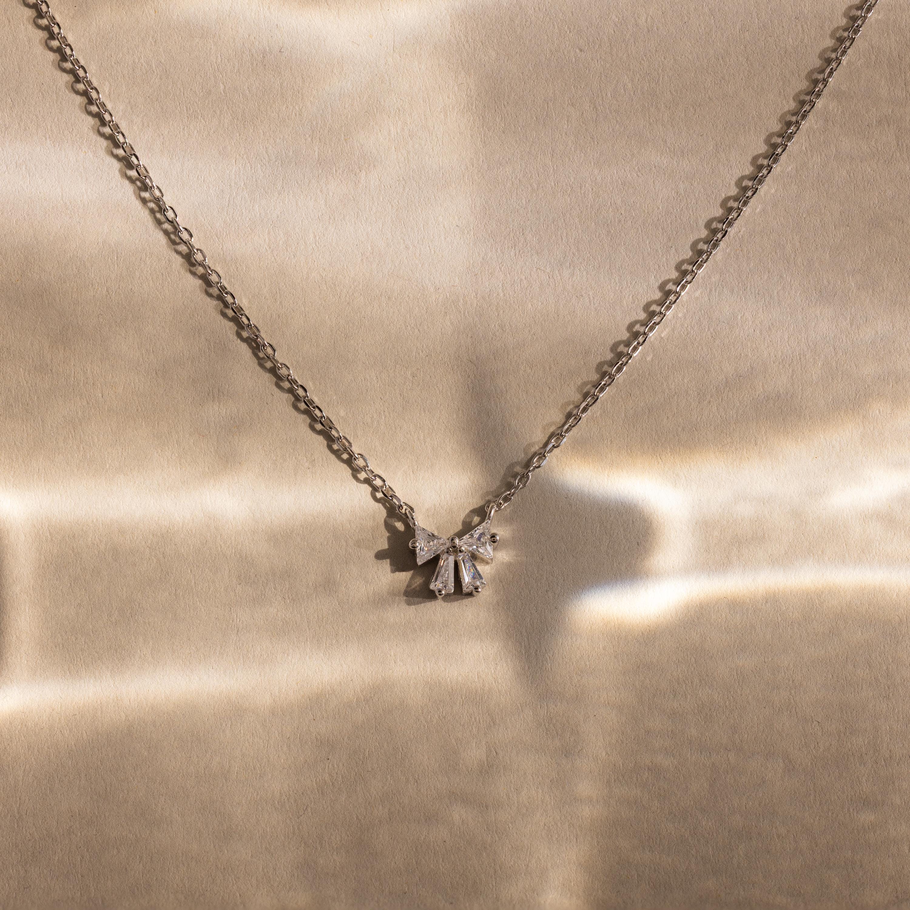Diamond Bow Necklace - Image 6