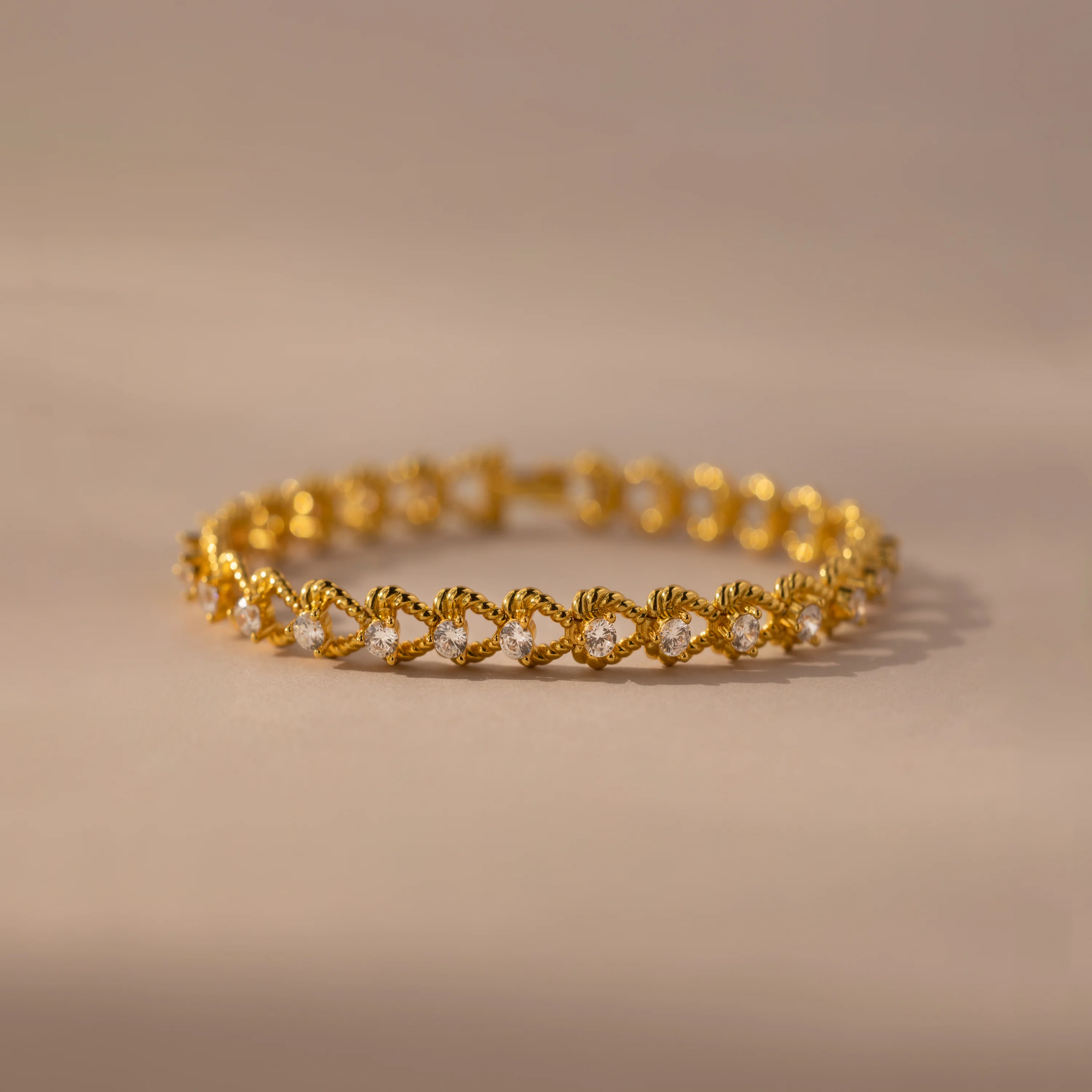 Diamond Heart Rope Bracelet