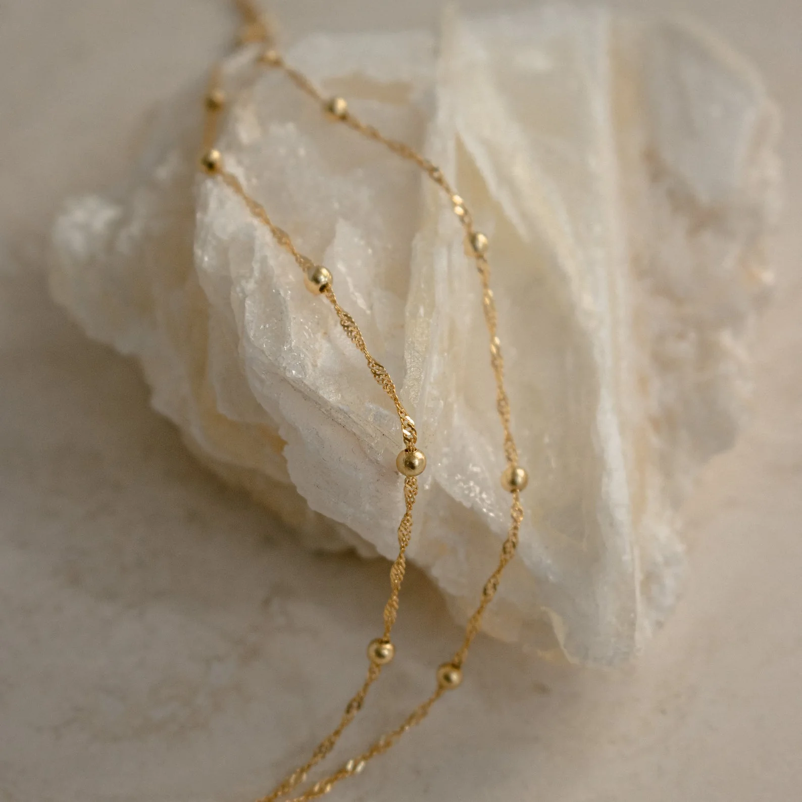 Duo Bead Chain Anklet - Image 3