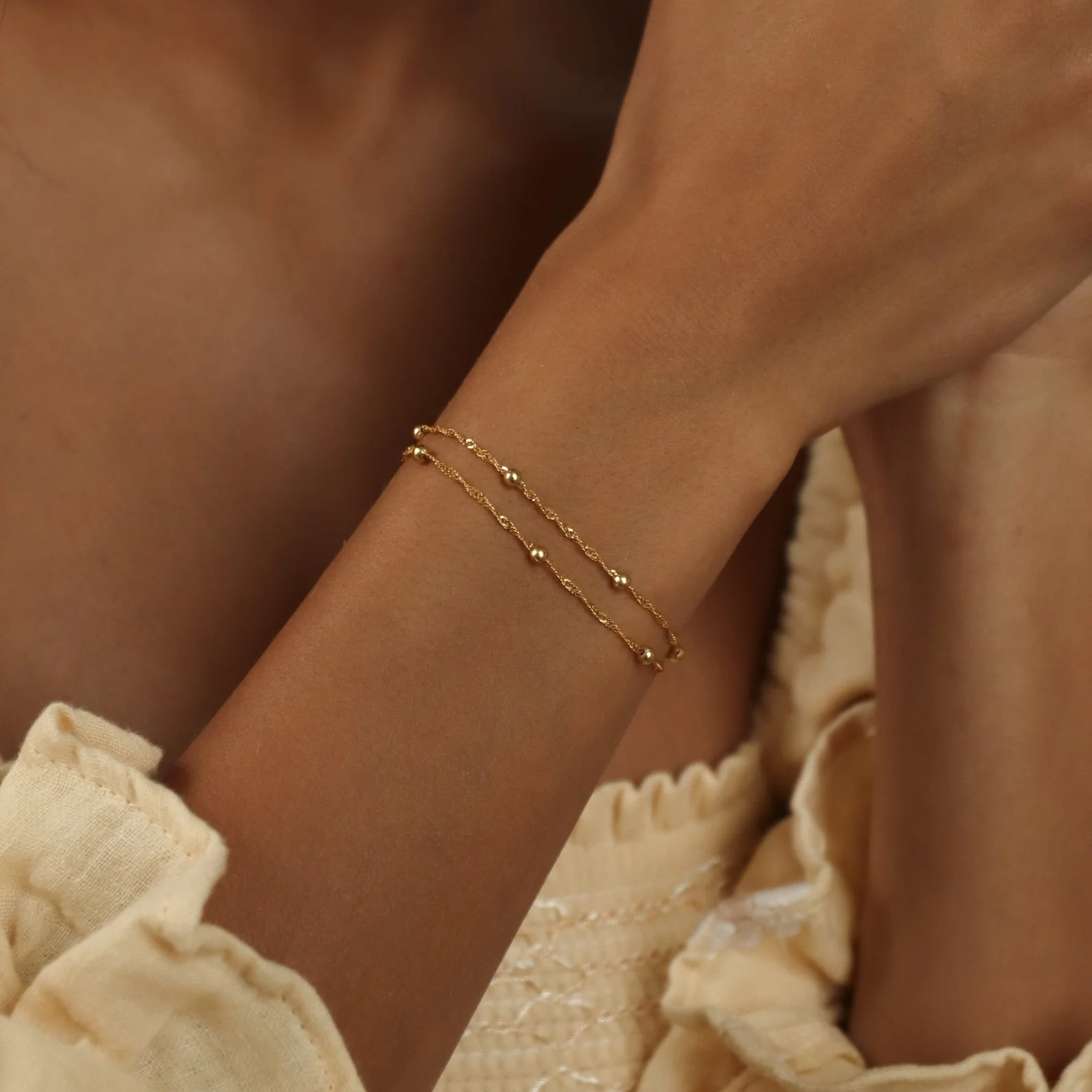 Duo Bead Chain Bracelet - Image 2