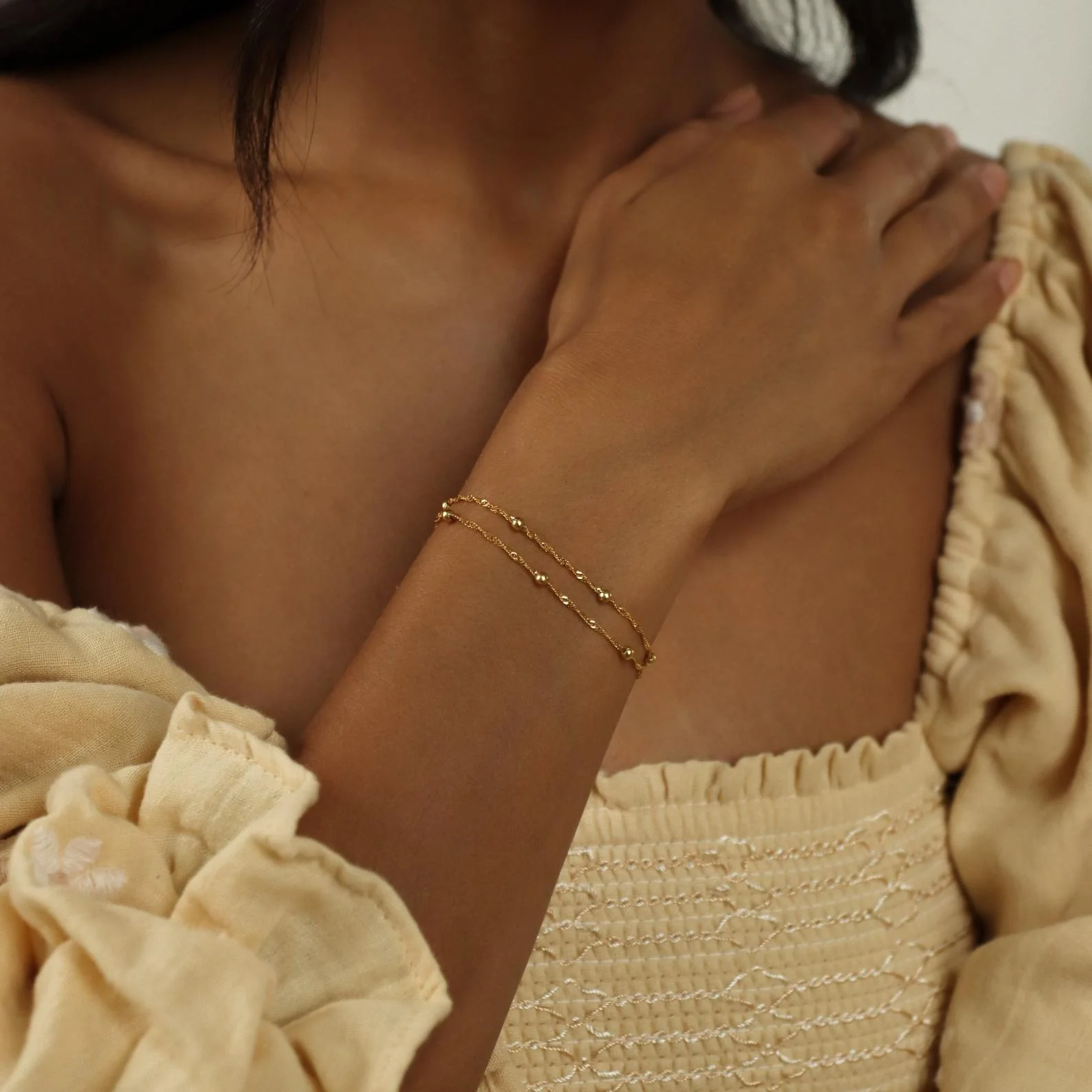 Duo Bead Chain Bracelet - Image 4
