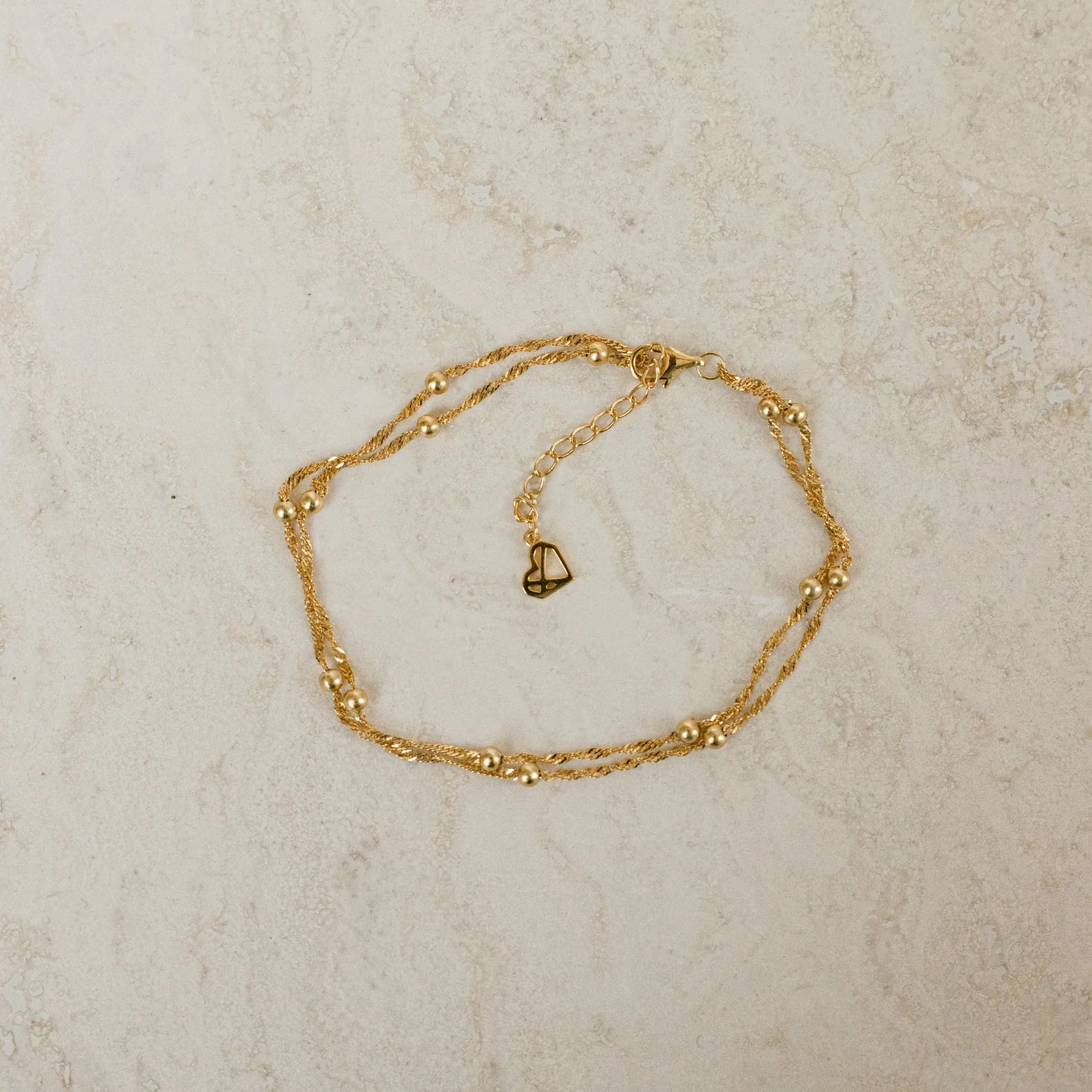 Duo Bead Chain Bracelet in 18K Gold - Image 2