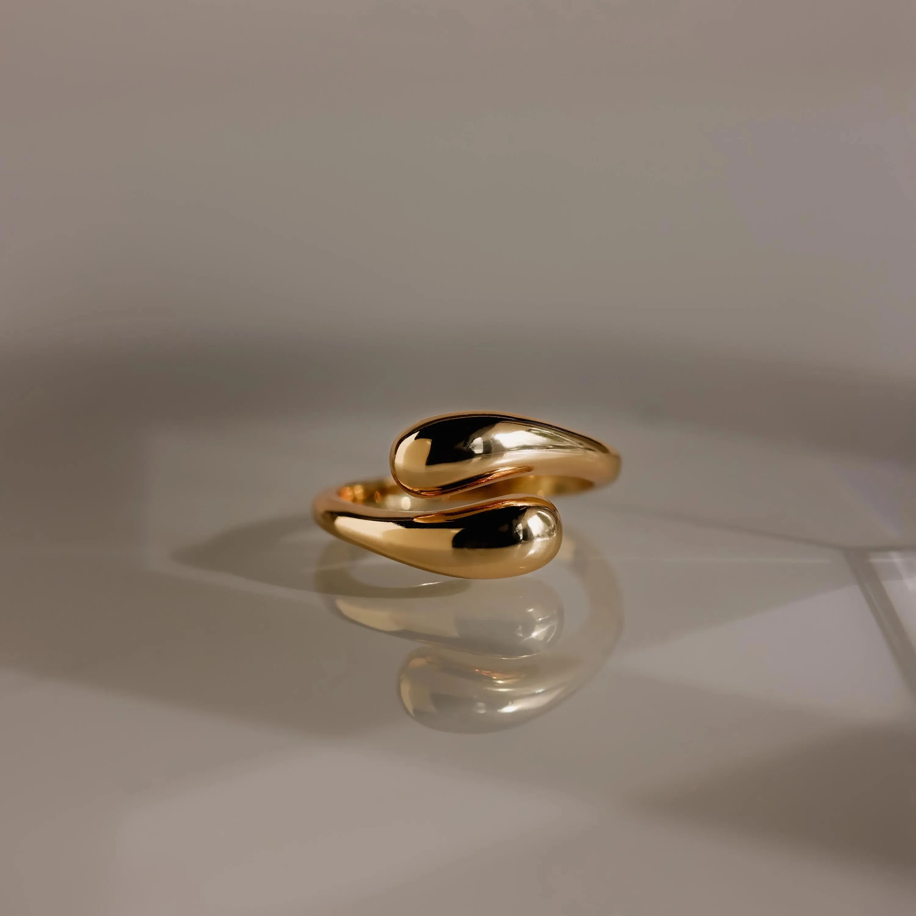 Duo Dome Ring in 18K Gold