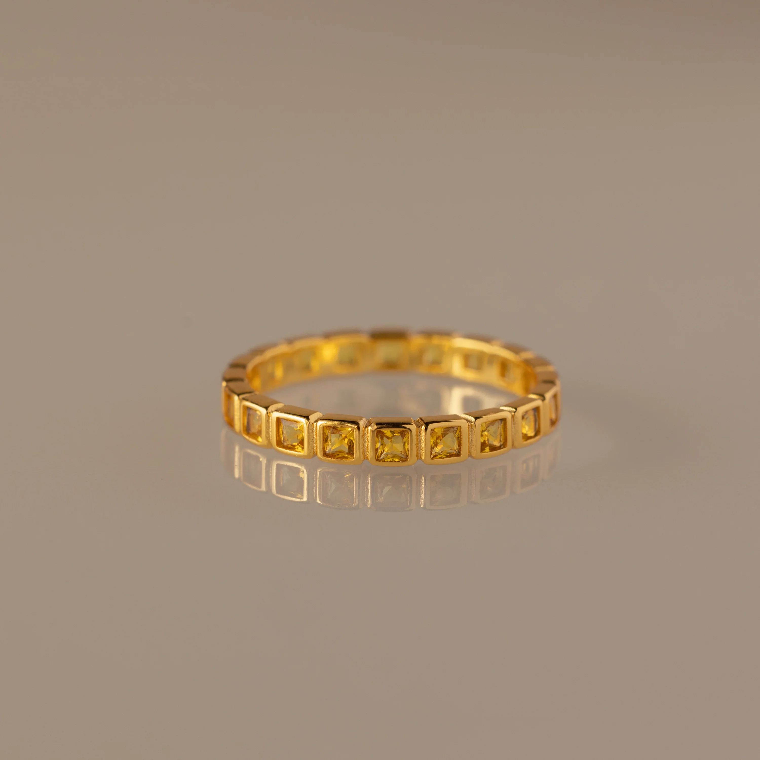 Eternity Bezel Topaz Ring