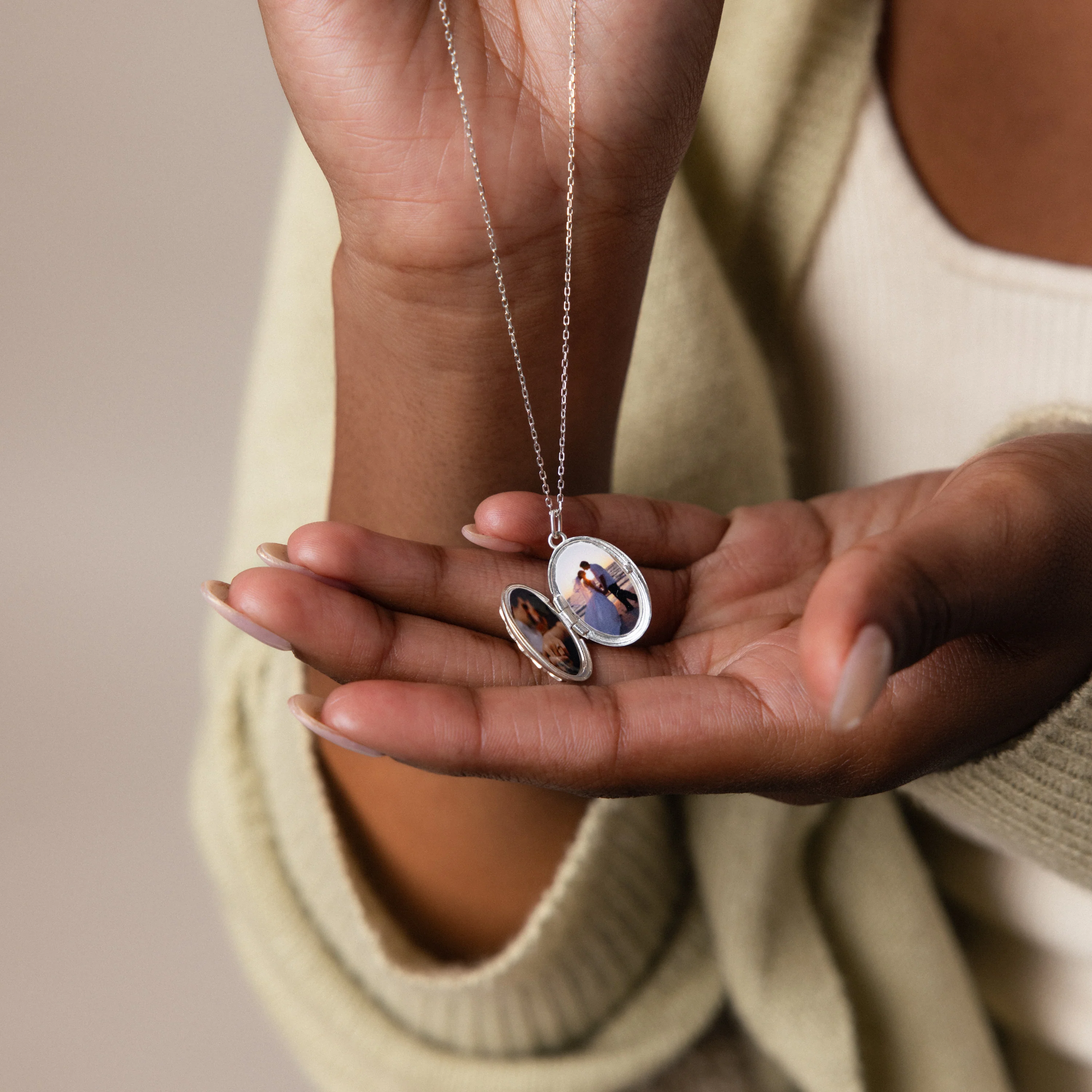 Floral Handwriting Locket Necklace - Image 7