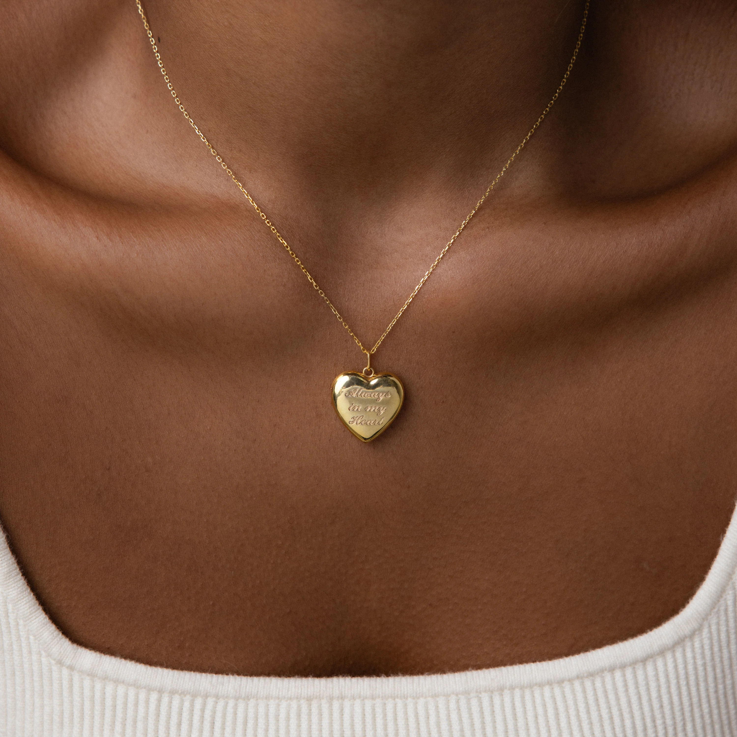 Handwriting Heart Locket Necklace - Image 3