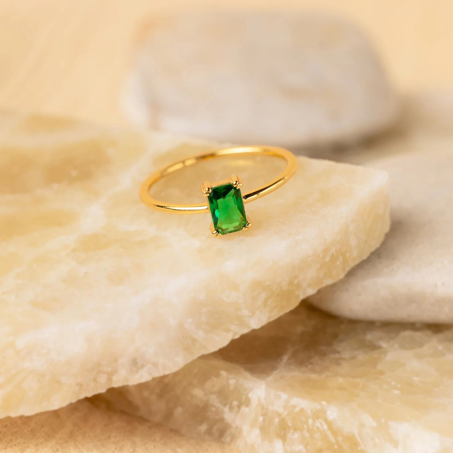 Harley Emerald Ring in Silver - Image 5