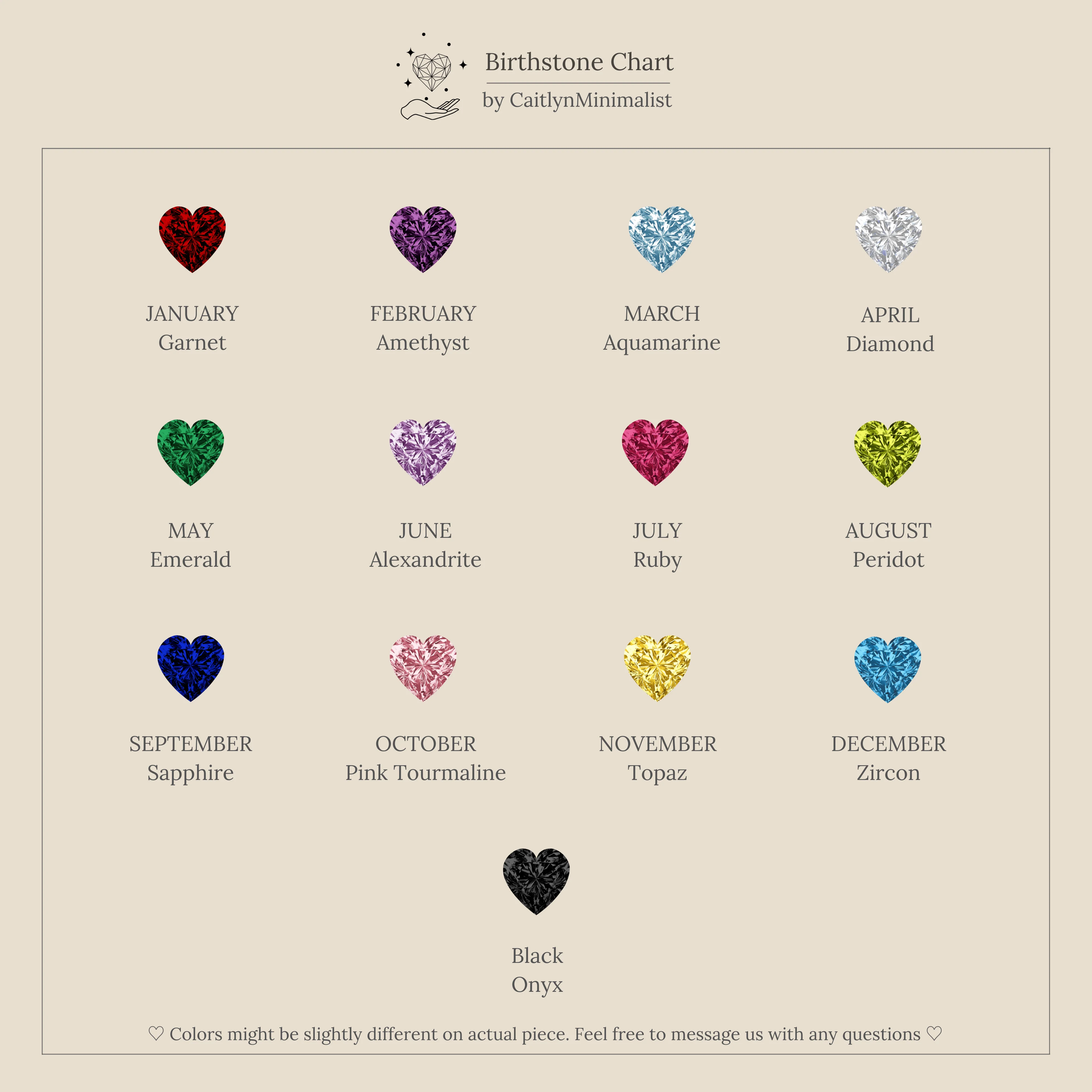 Heart Birthstone Necklace - Image 8