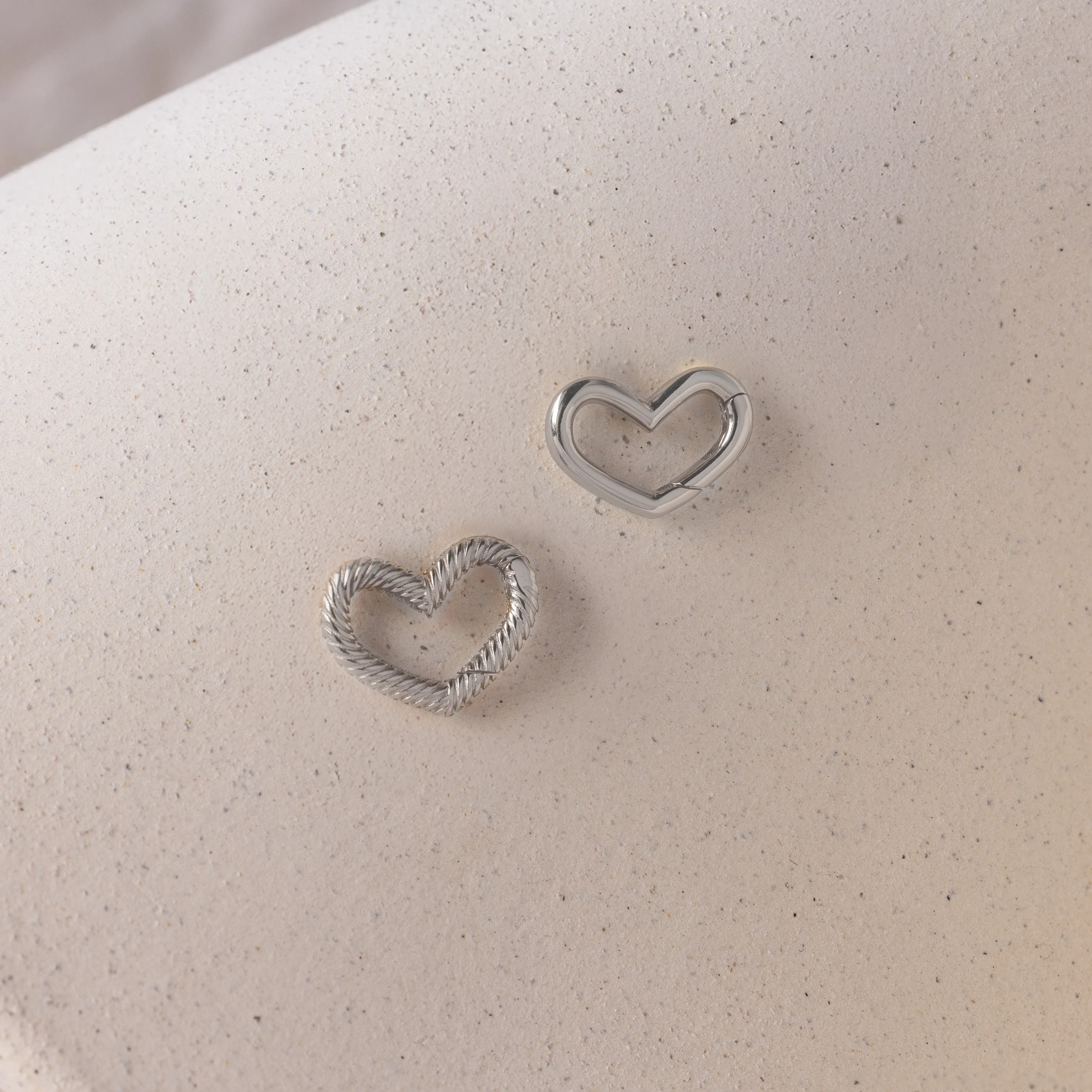 Heart Carabiner Set in Silver