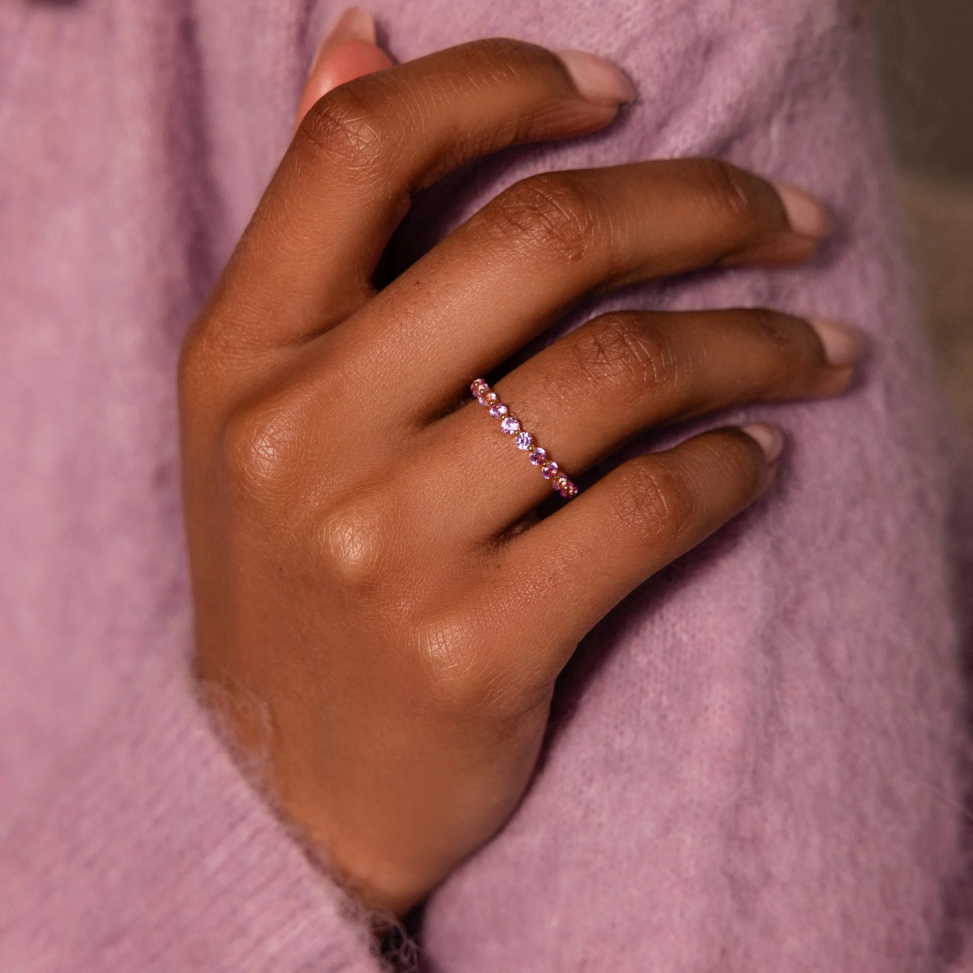Lace Eternity Diamond Ring - Image 2