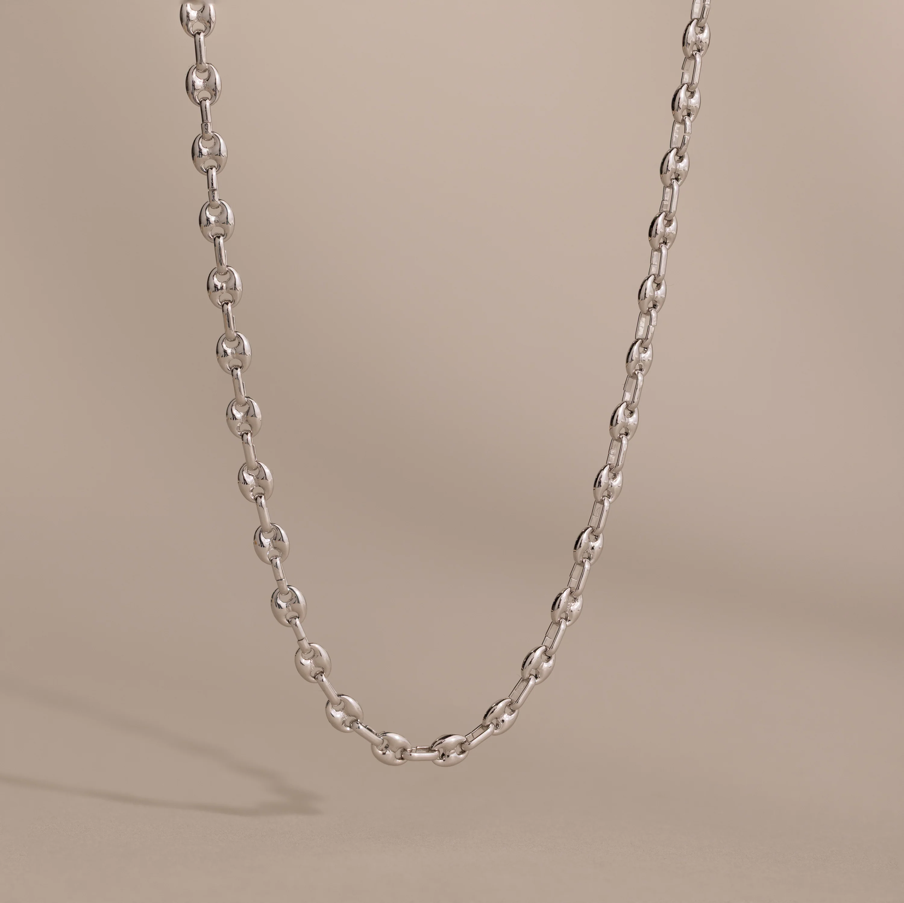 Mini Mariner Chain Necklace in Silver