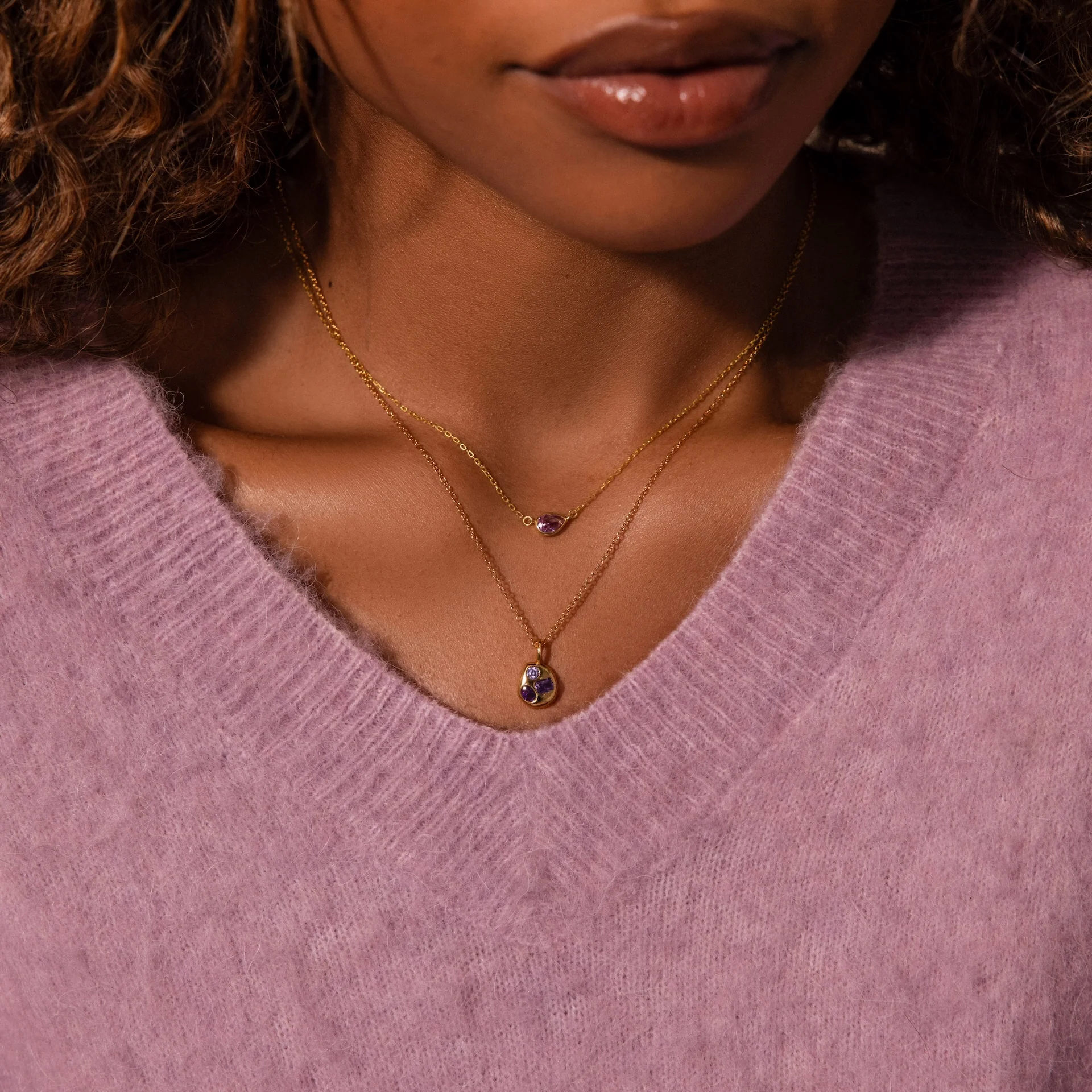 Mixed Emerald Capsule Necklace - Image 4
