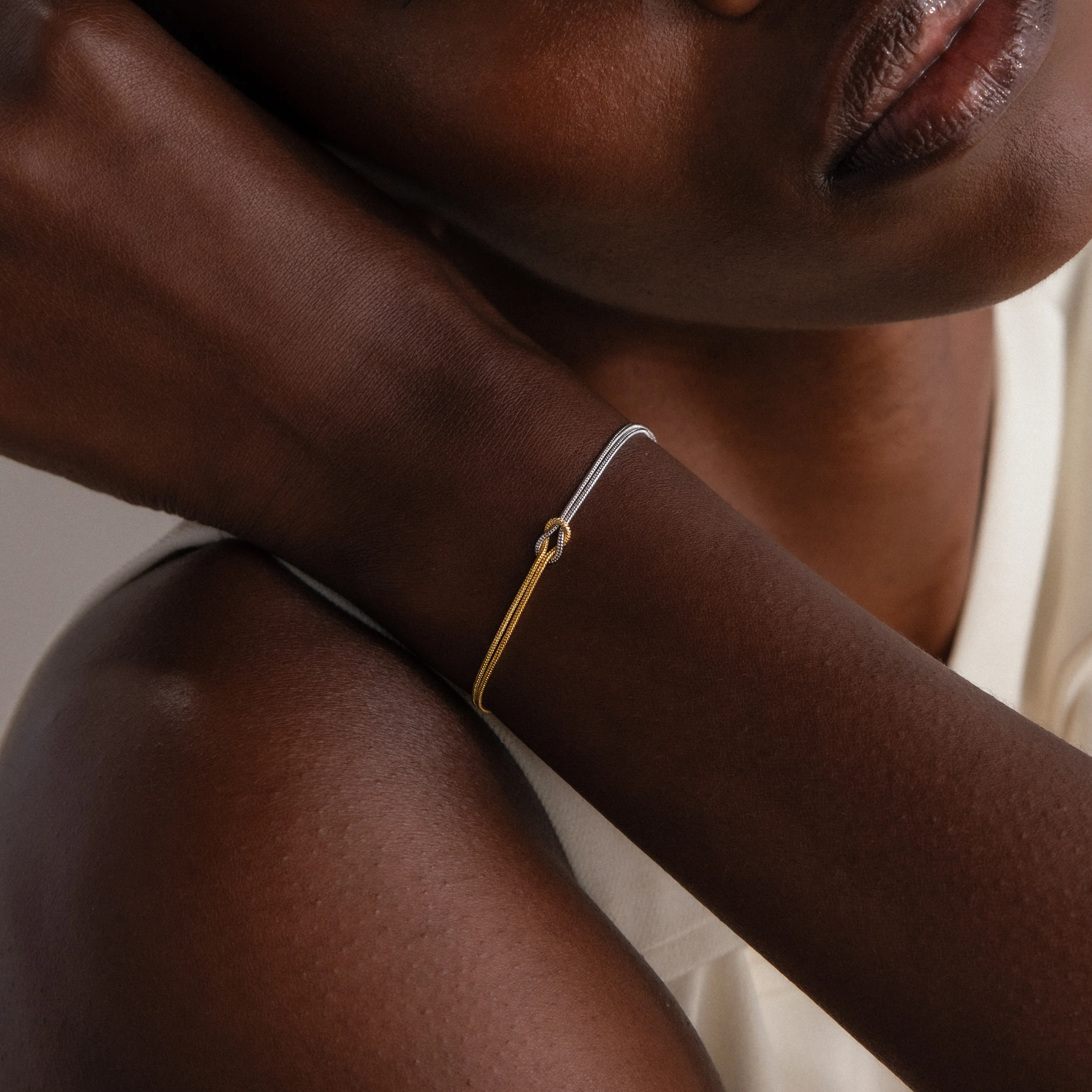 Mixed Metal Knot Bracelet - Image 2