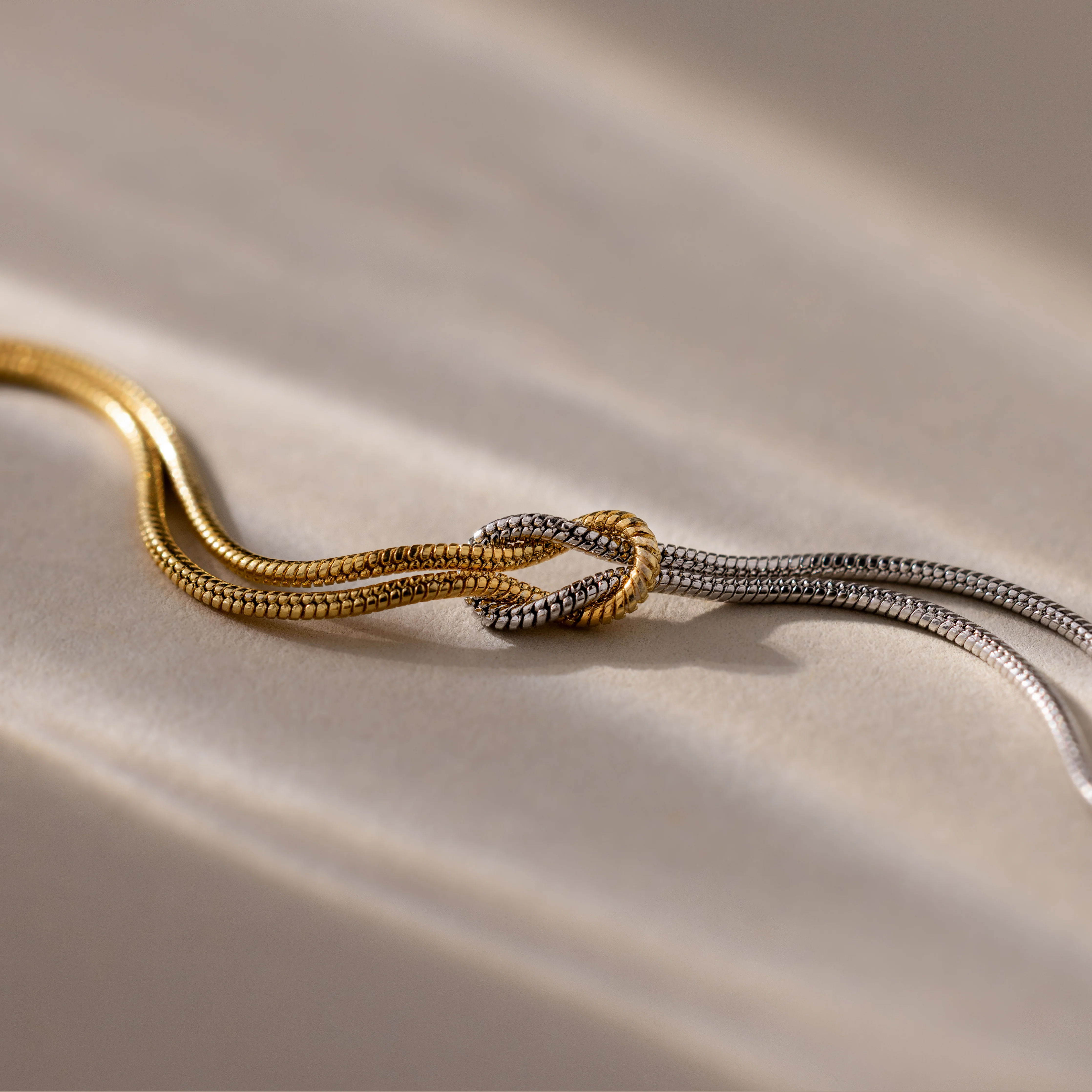 Mixed Metal Knot Bracelet - Image 3