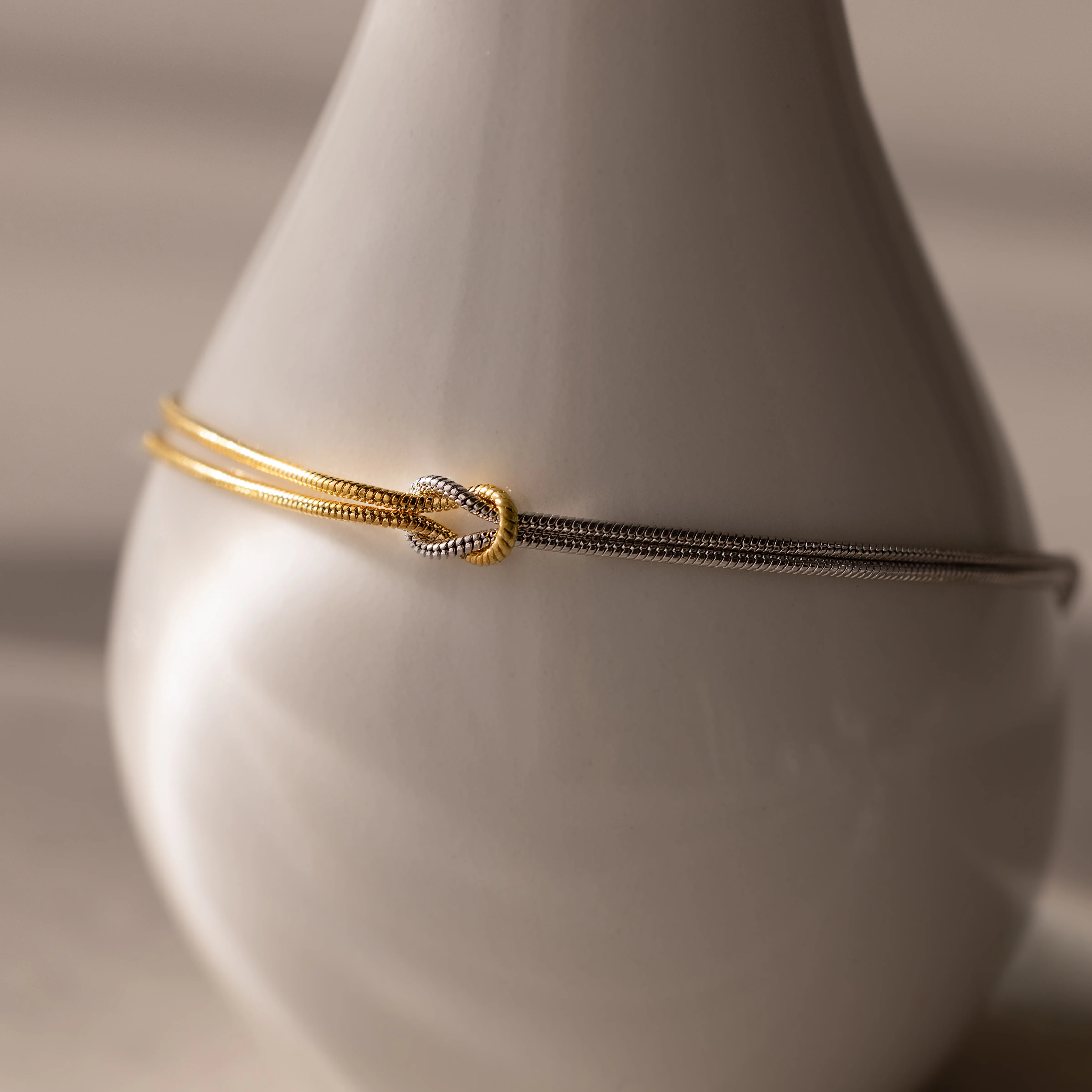 Mixed Metal Knot Bracelet - Image 5