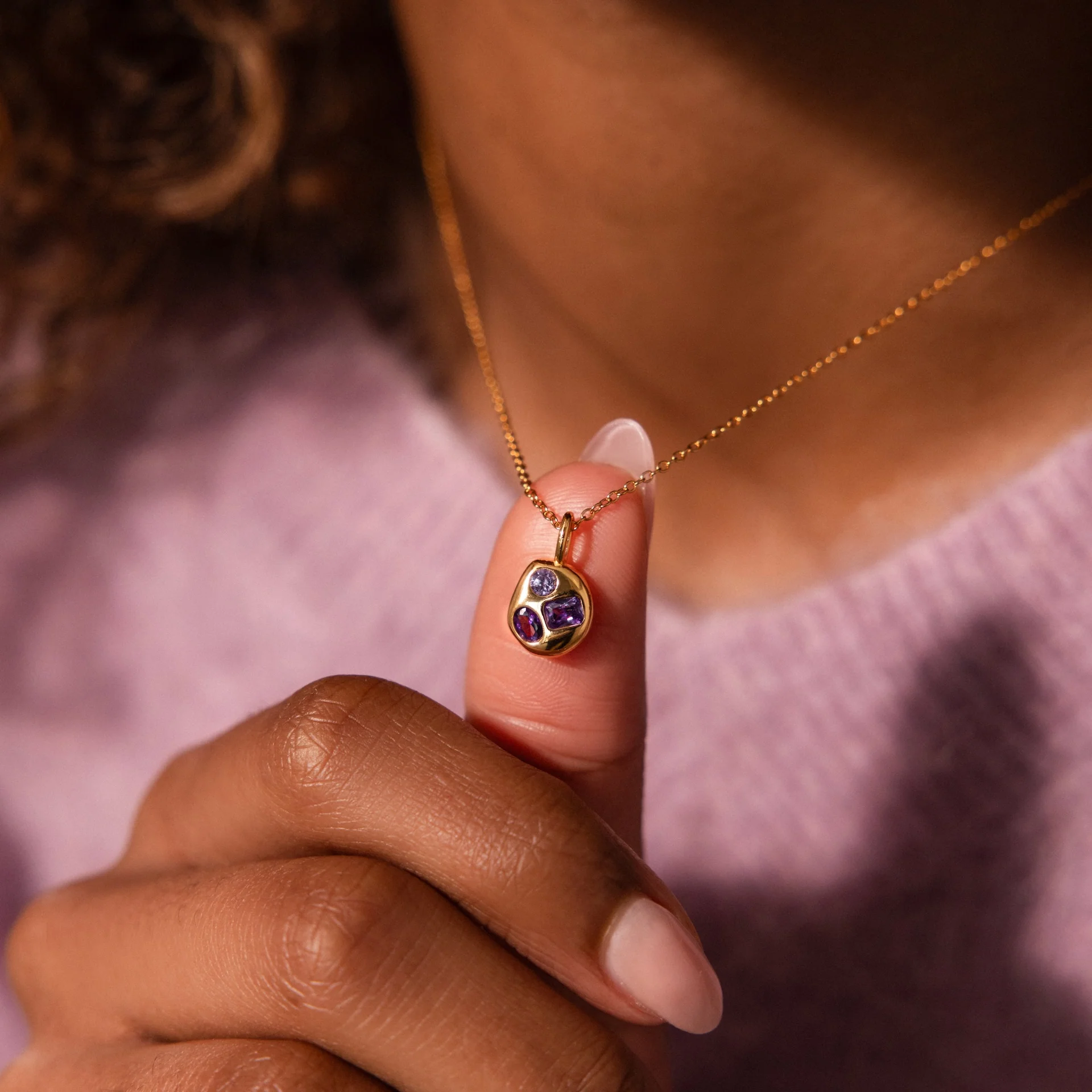 Mixed Peridot Capsule Necklace - Image 2