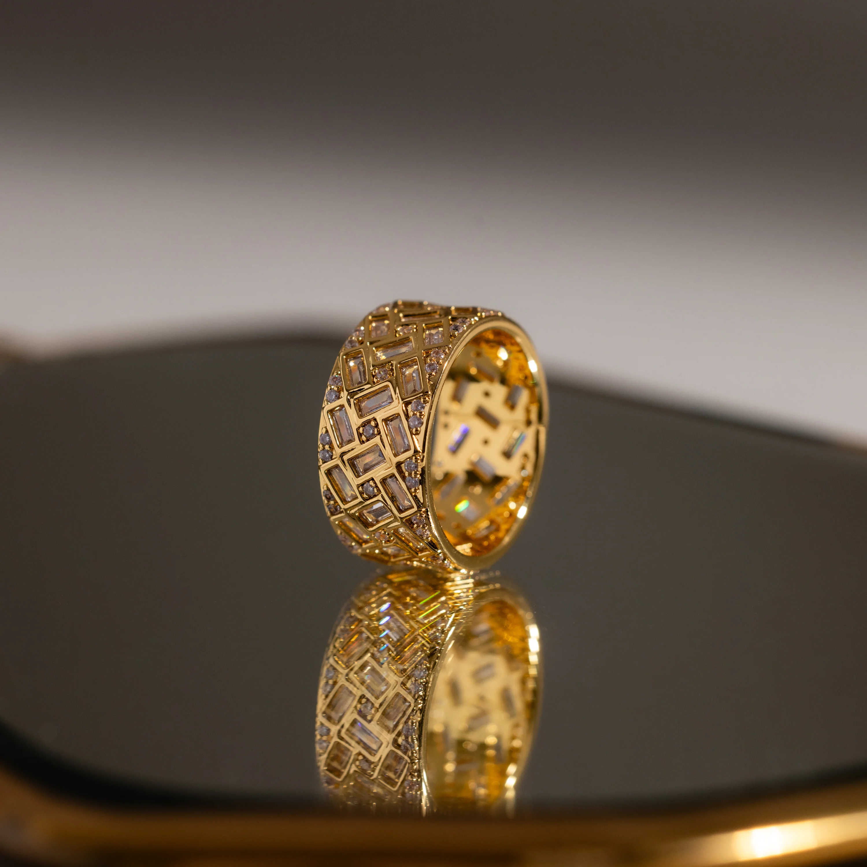 Mosaic Diamond Baguette Ring - Image 7
