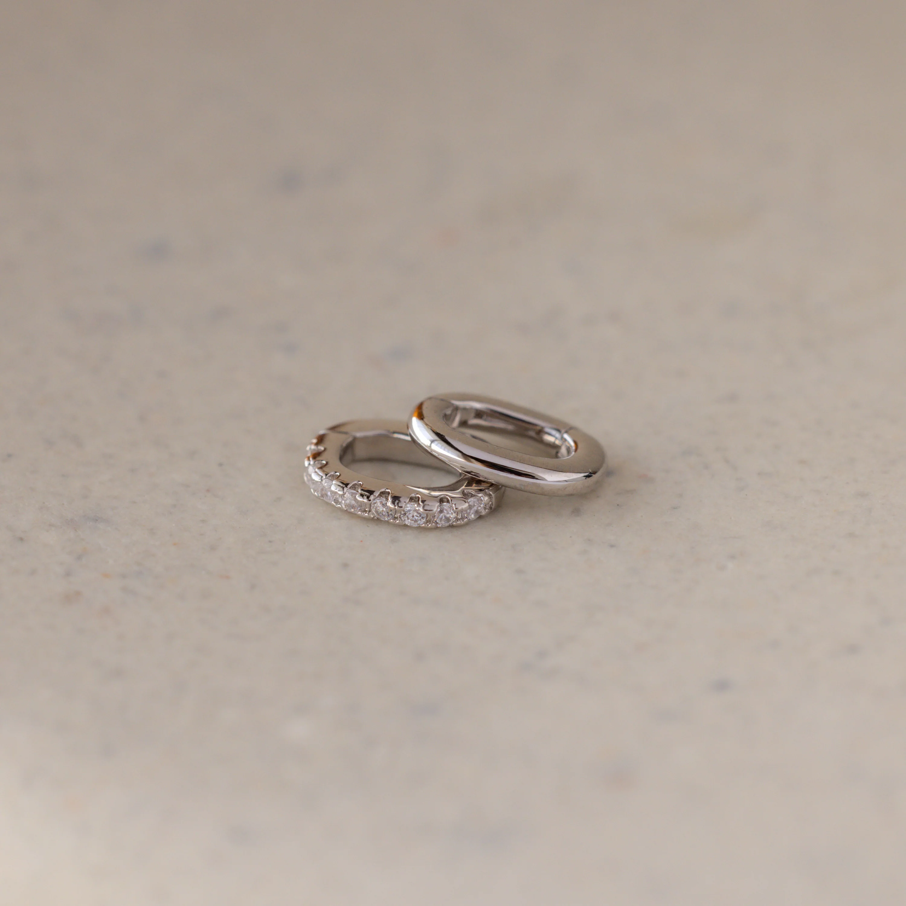 Multipurpose Pave Ring Lock Set in Silver - Image 2