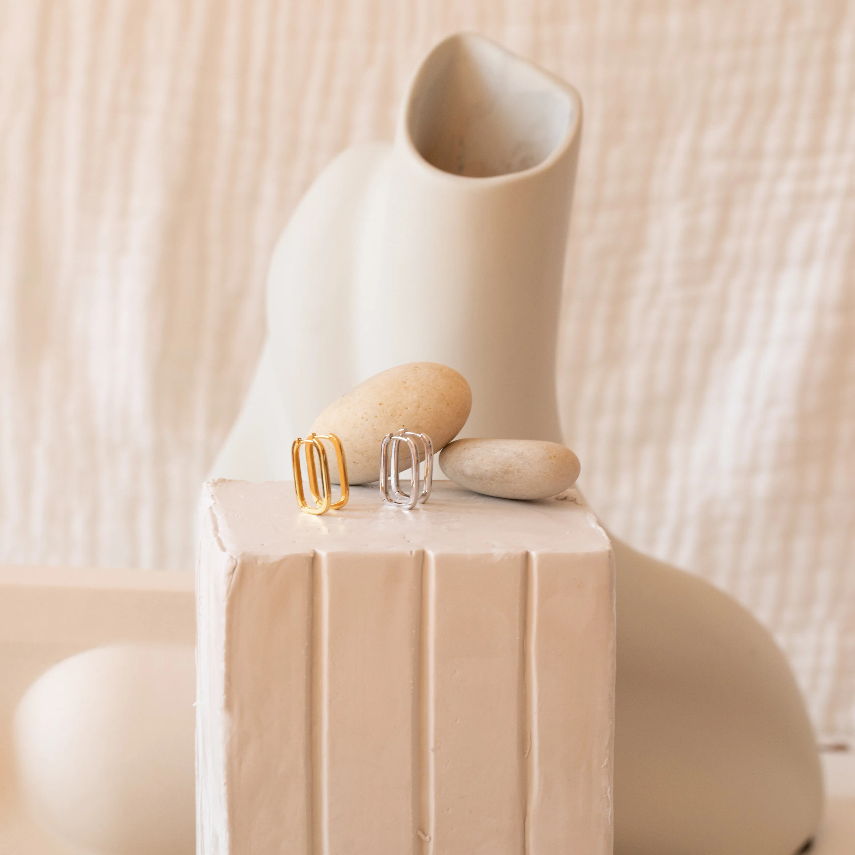 Nina Link Earrings in Rose Gold - Image 6