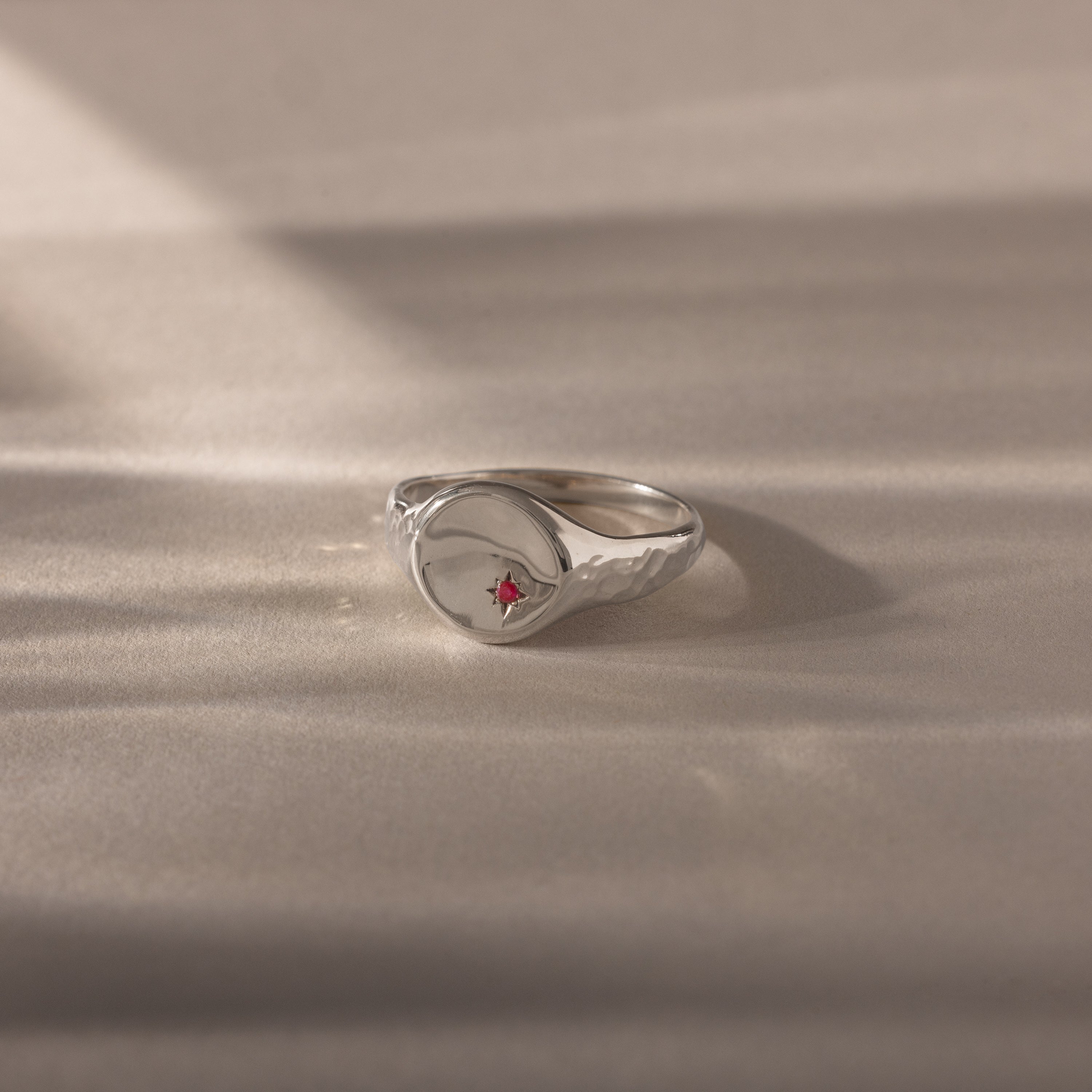 North Star Ruby Signet Ring - Image 5