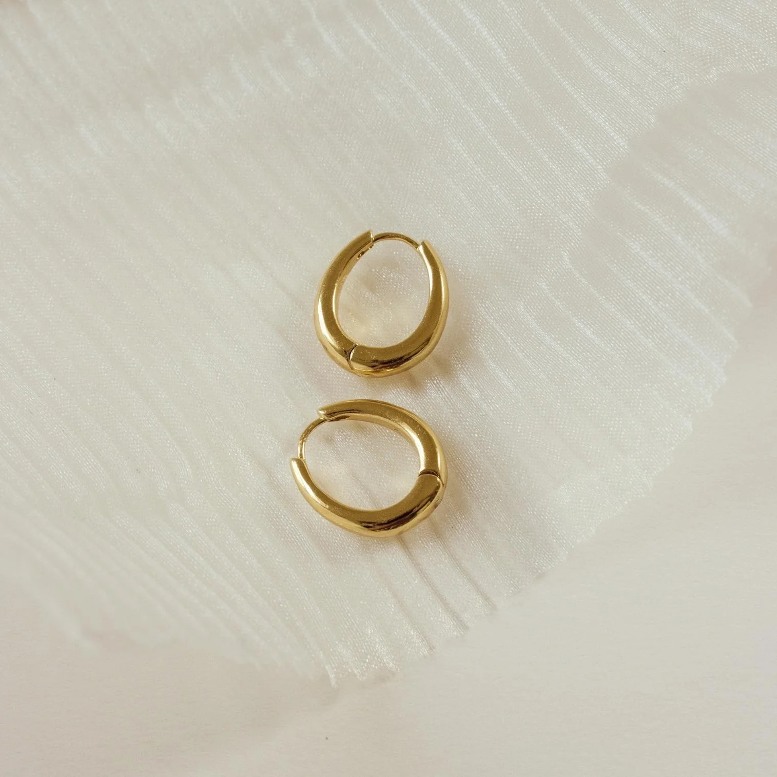 Paris Oval Hoops in Silver - Image 4