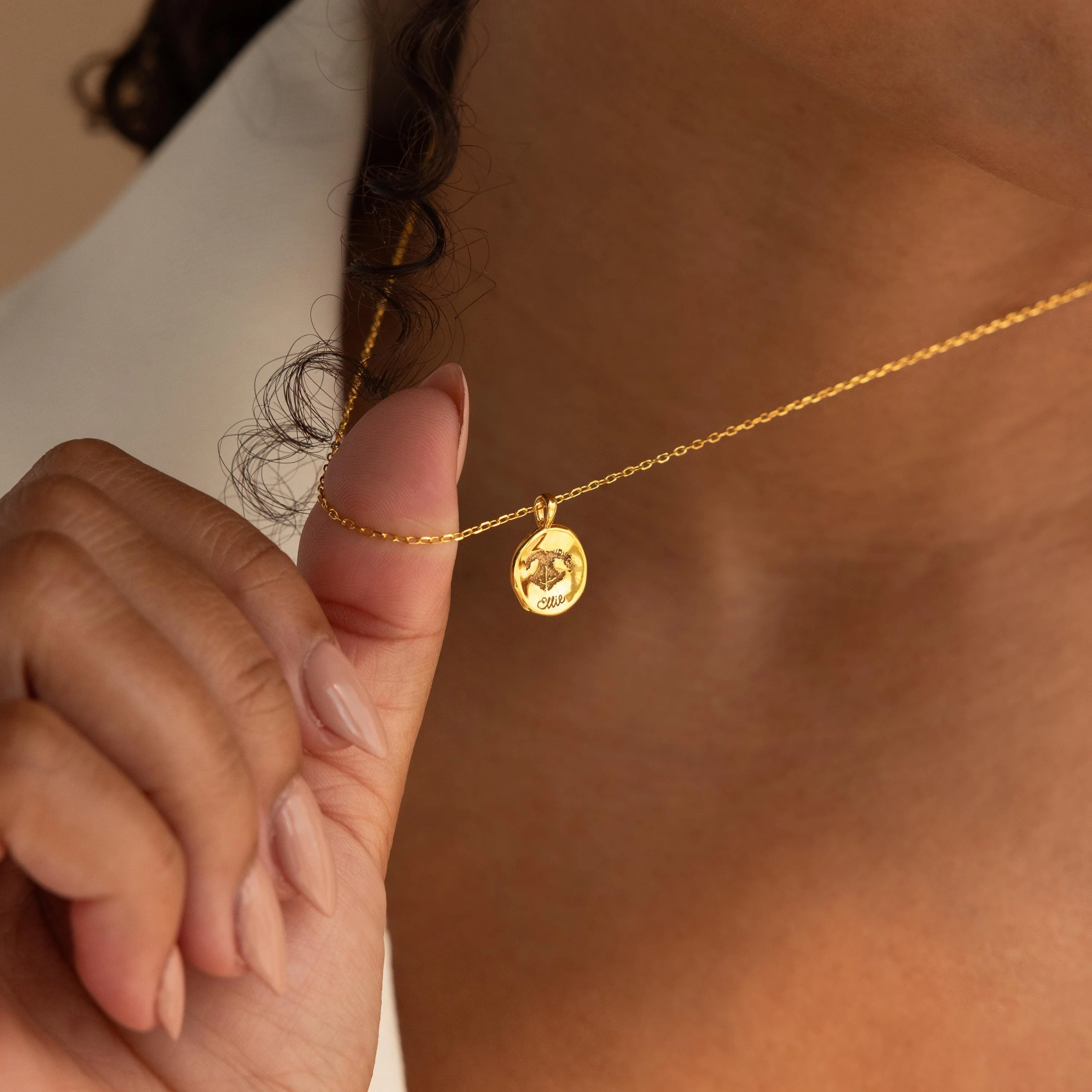 Paw Print Coin Necklace - Image 8