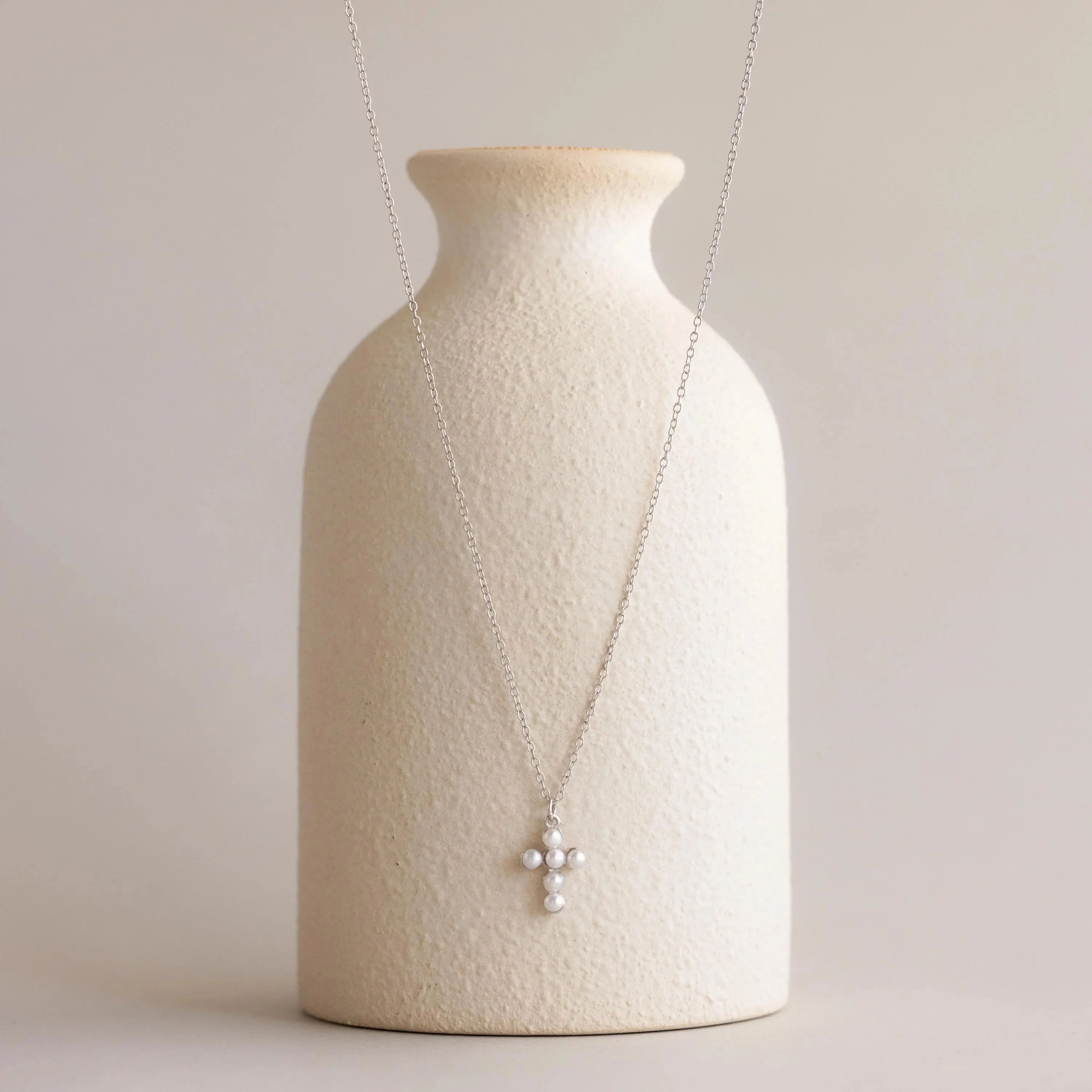 Pearl Cross Necklace - Image 5