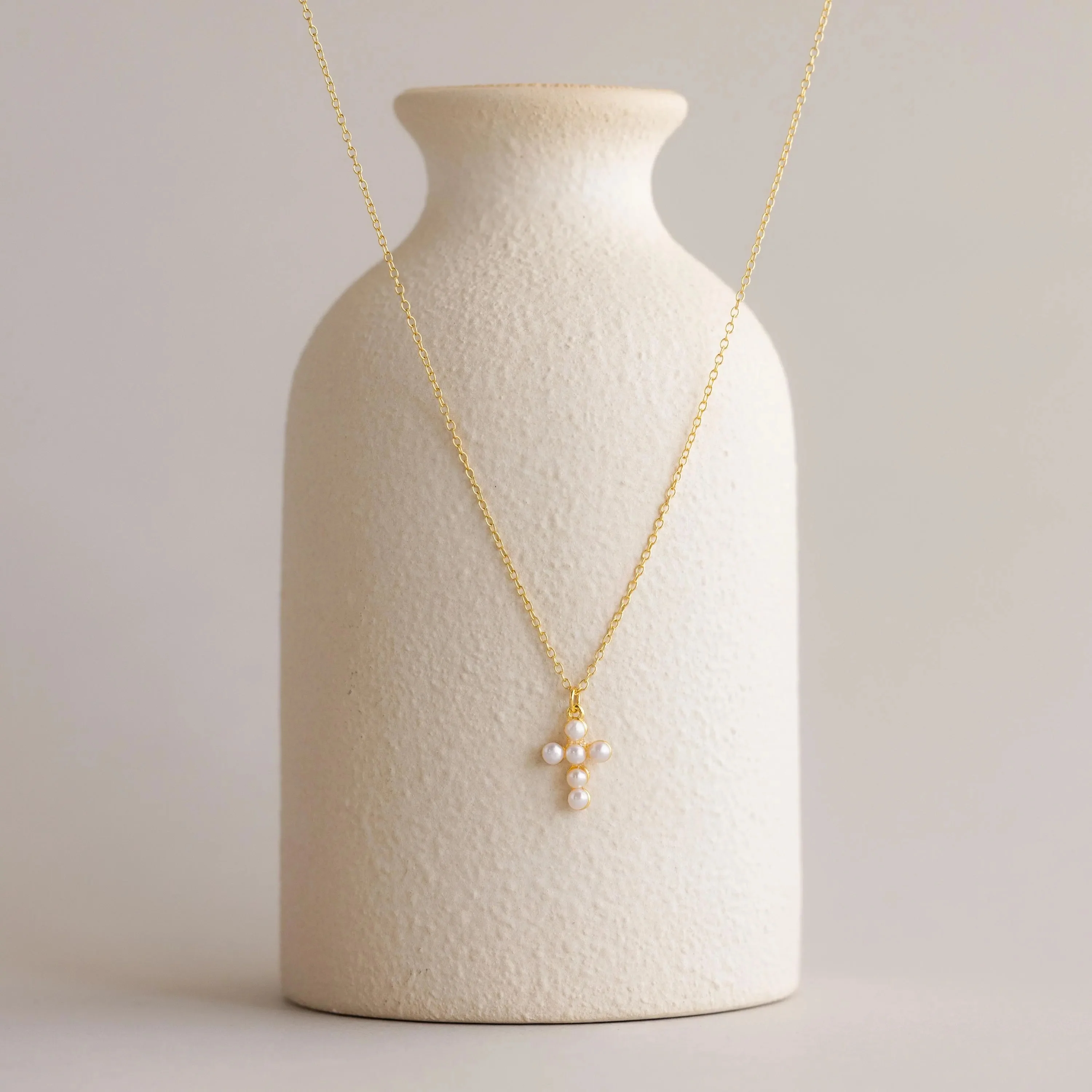 Pearl Cross Necklace - Image 7