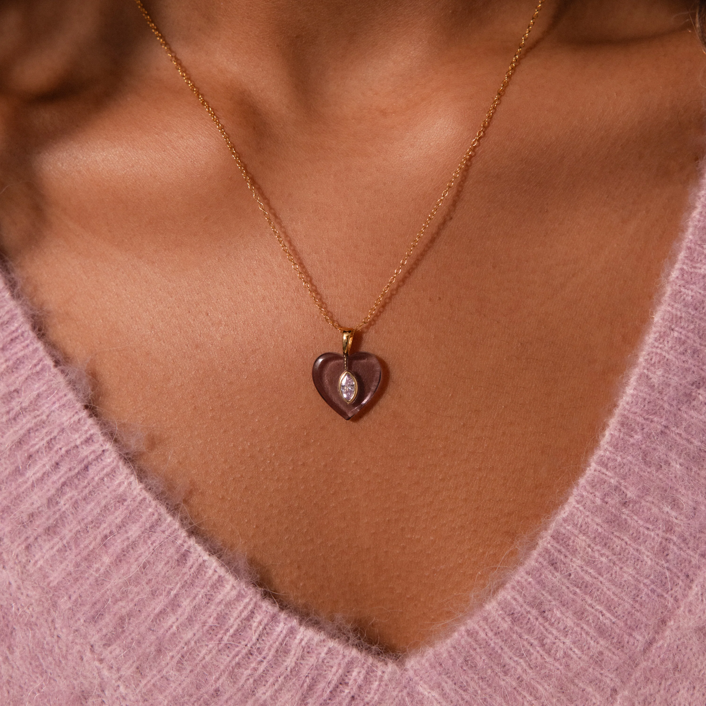 Pink Tourmaline Crystal Necklace - Image 2