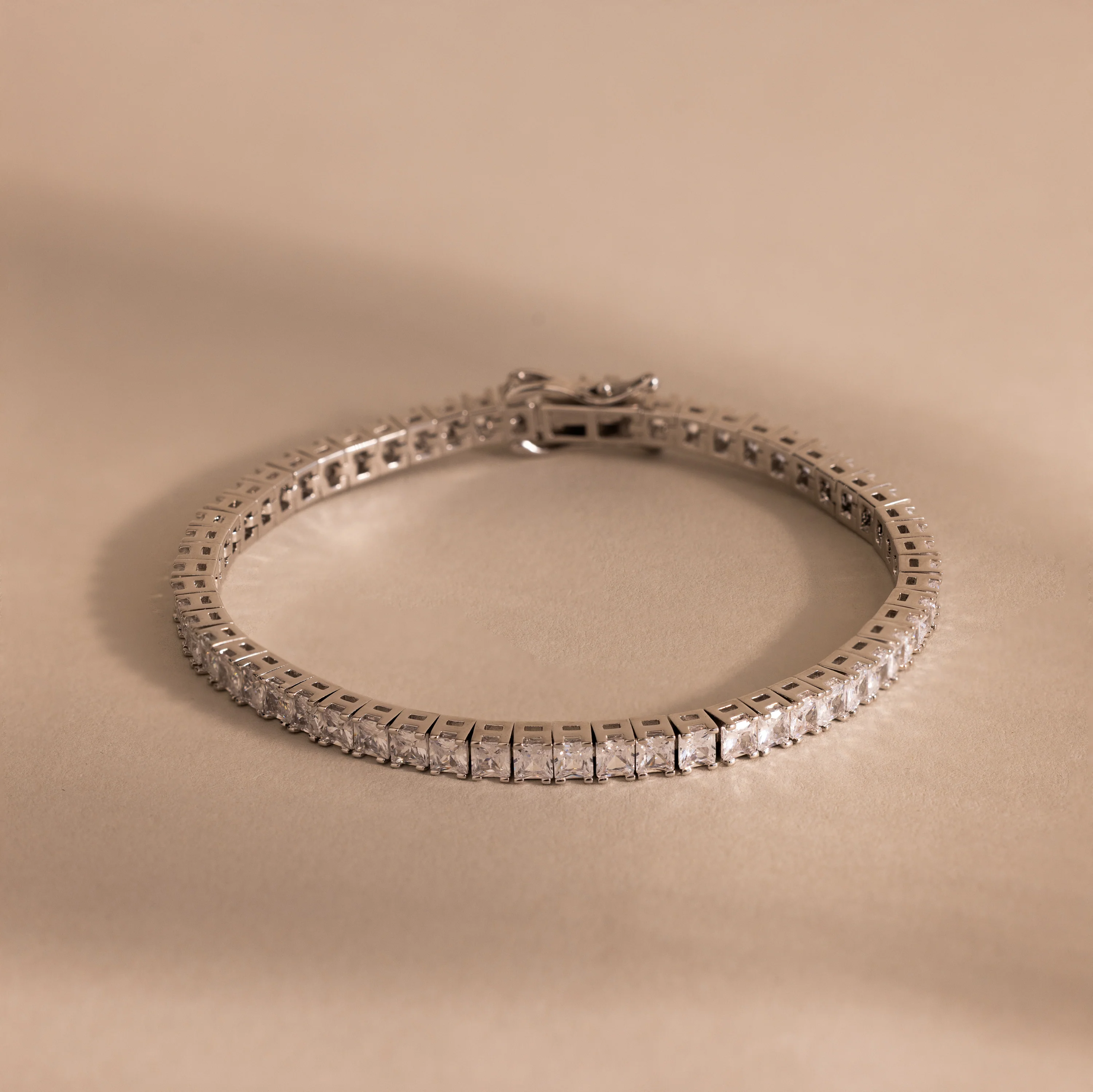 Princess Diamond Tennis Bracelet in Silver