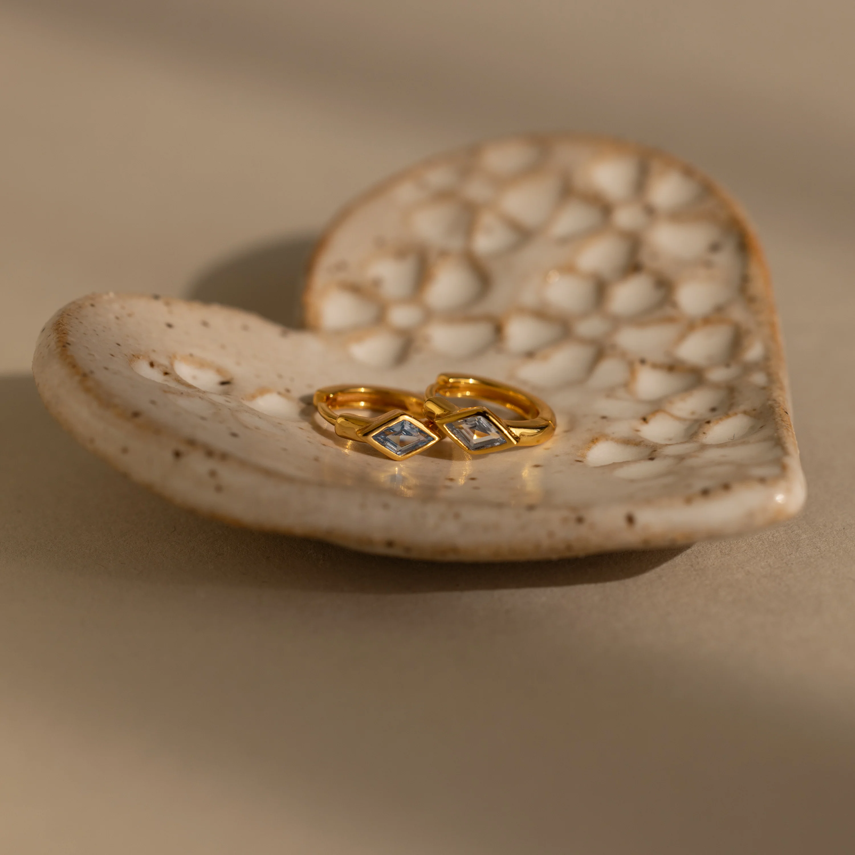 Rhombus Birthstone Huggies - Image 17