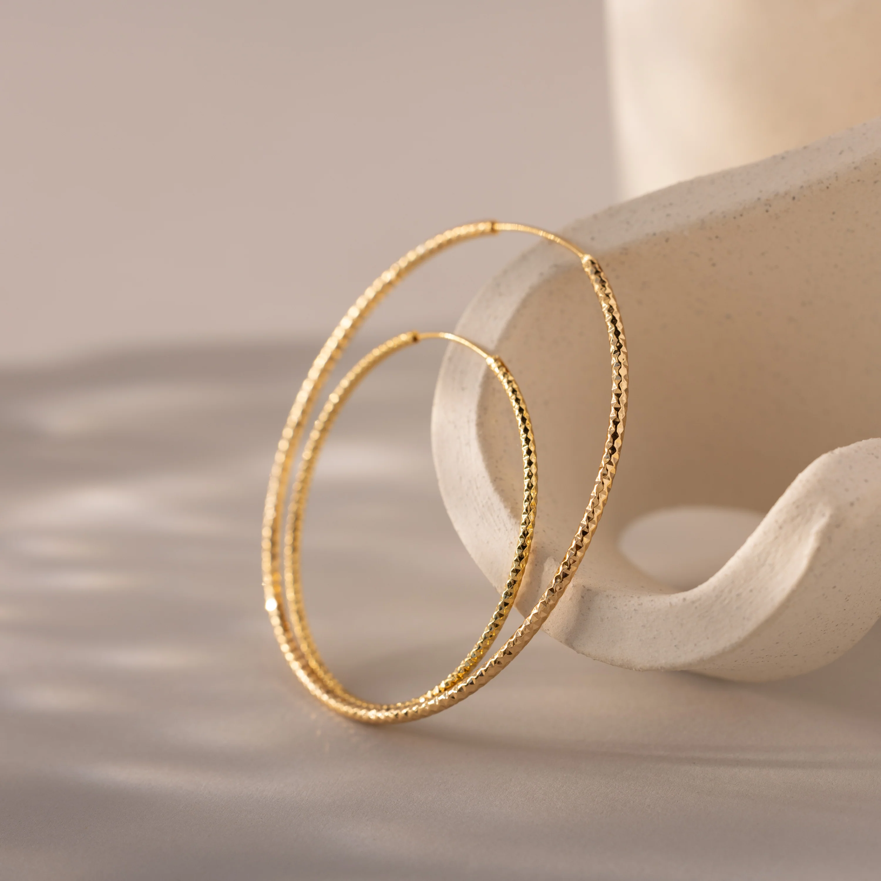 Thin Sparkle Hoops - Image 7