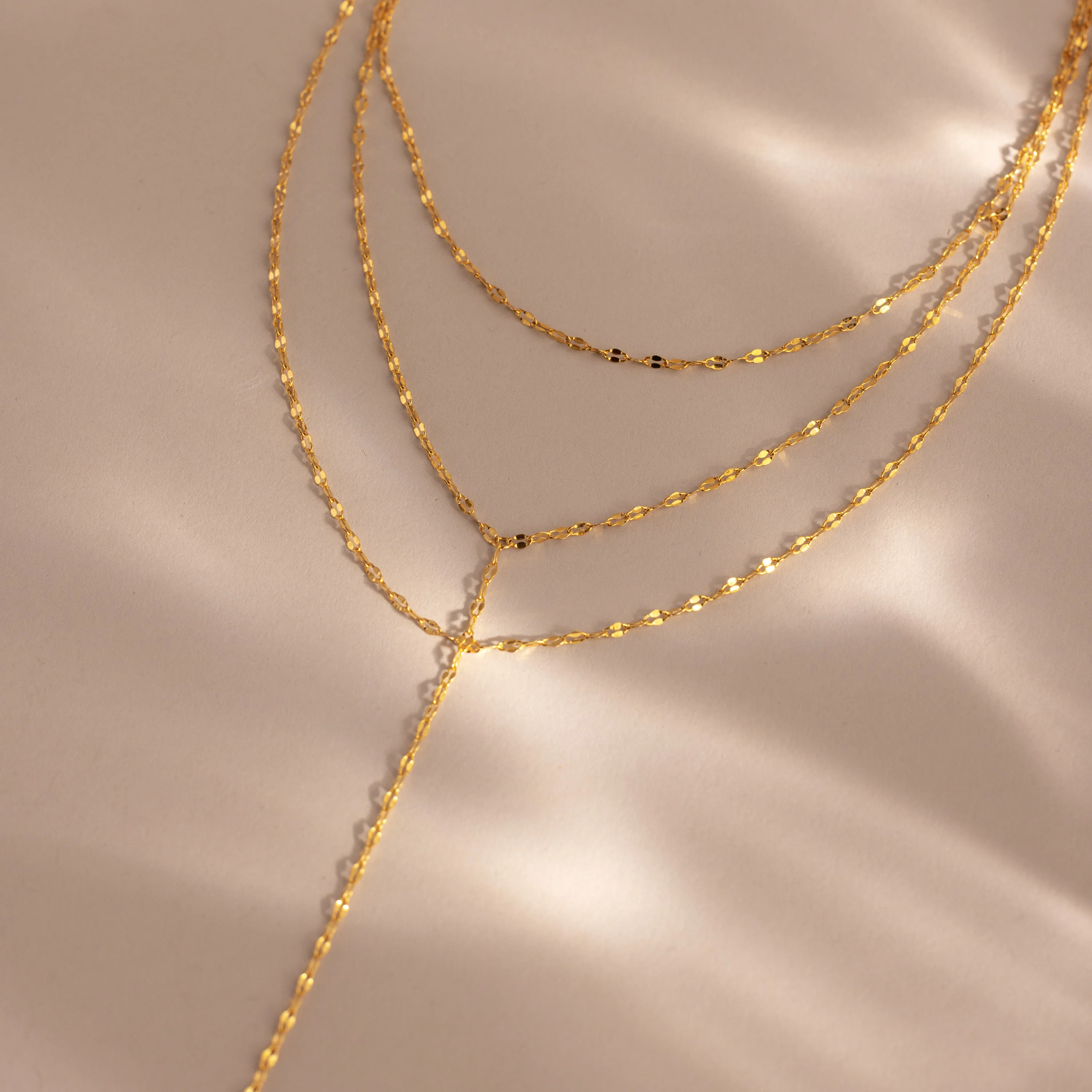 Sparkling Layered Lariat Necklace - Image 5
